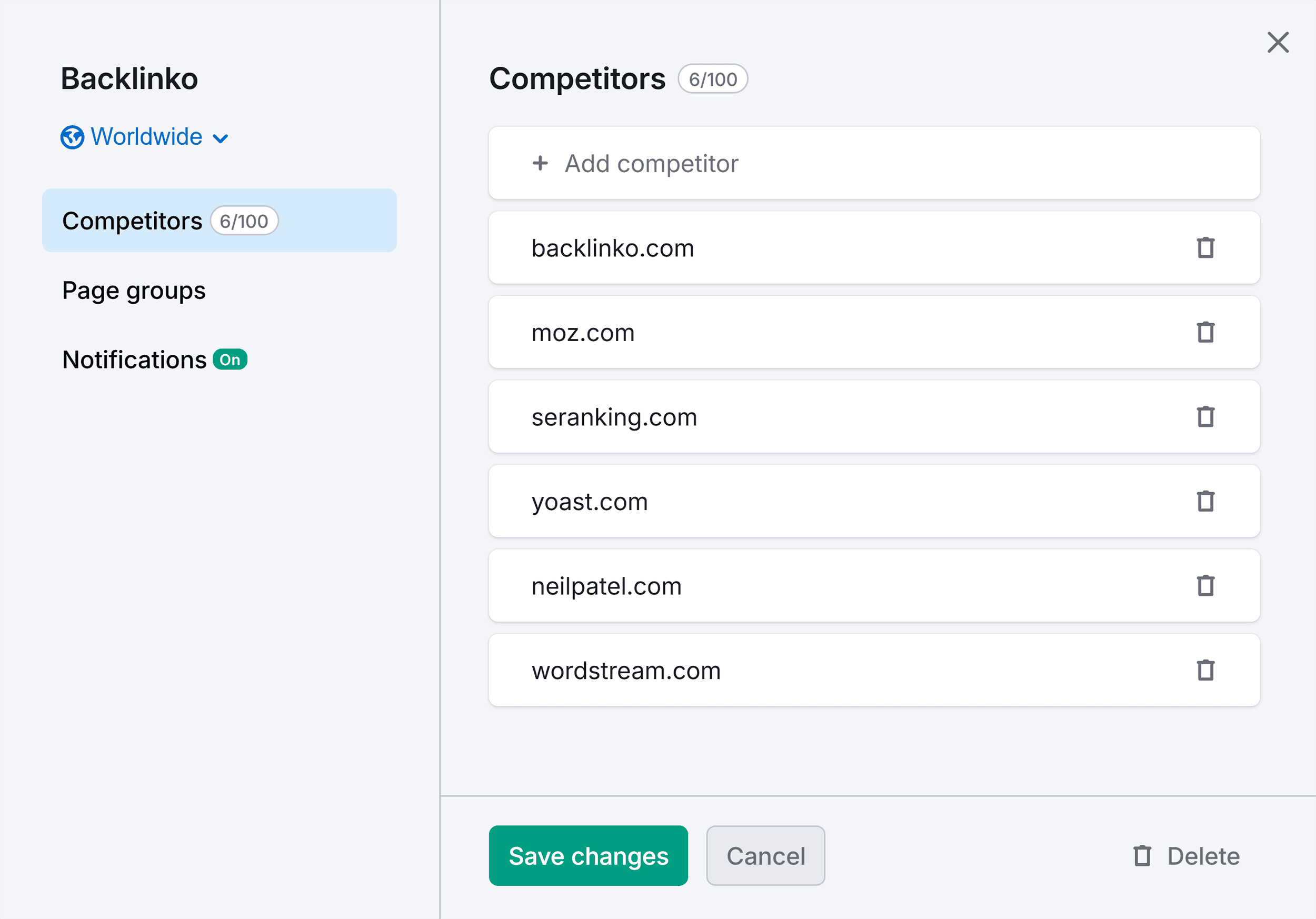Traffic & Market &ndash; Add websites