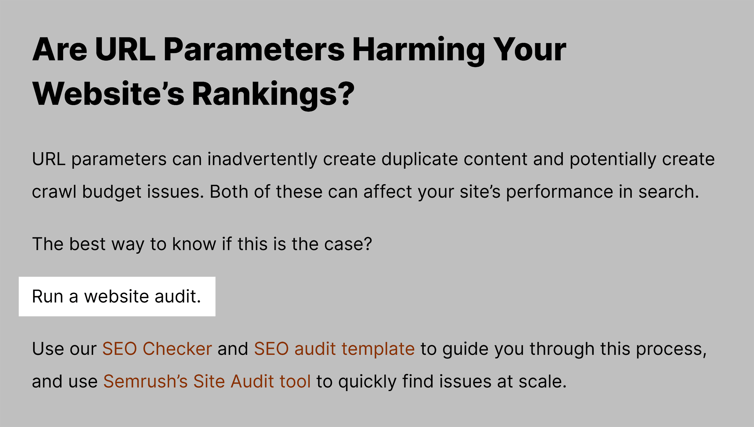 URL parameters &ndash; Outro