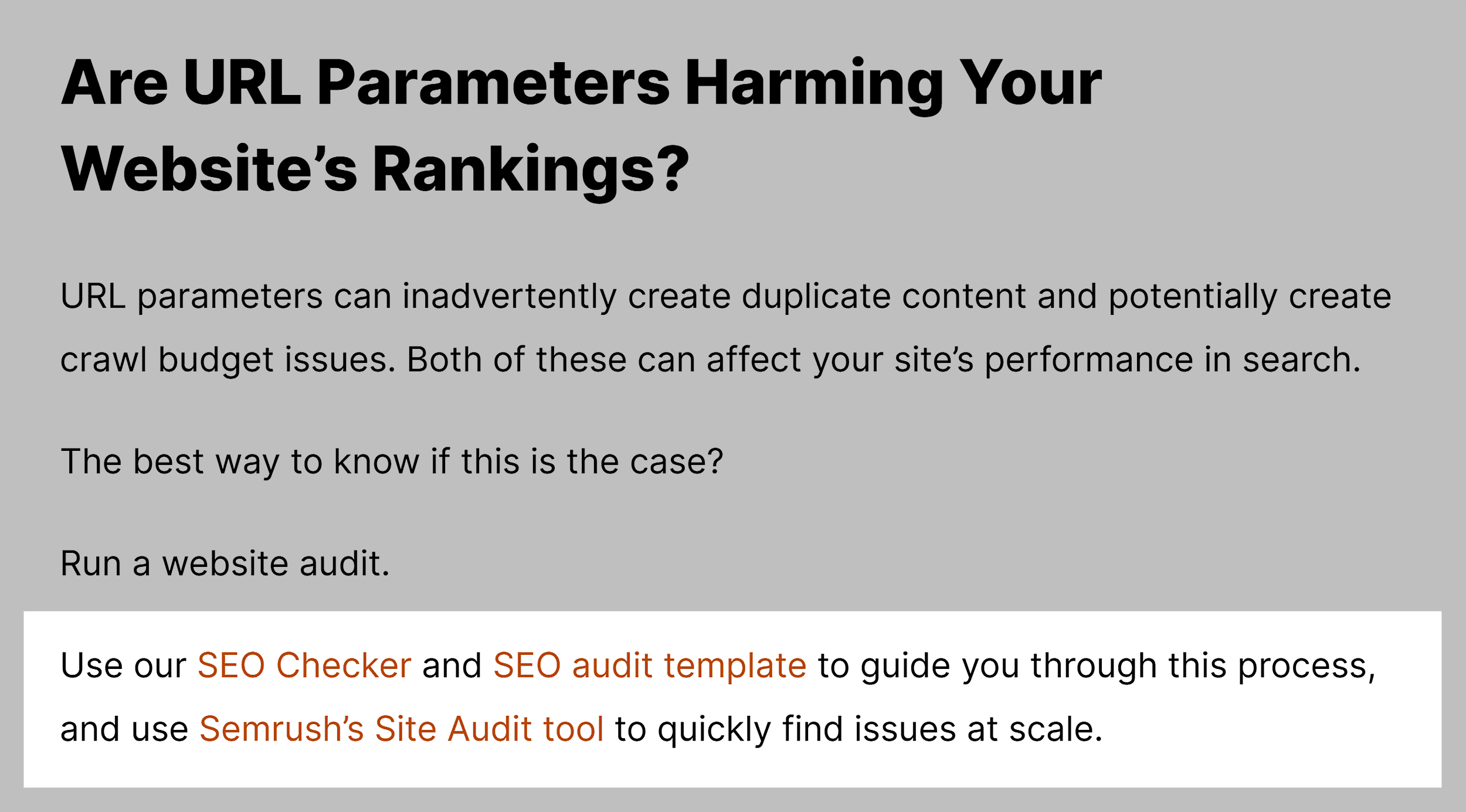URL parameters &ndash; Resource