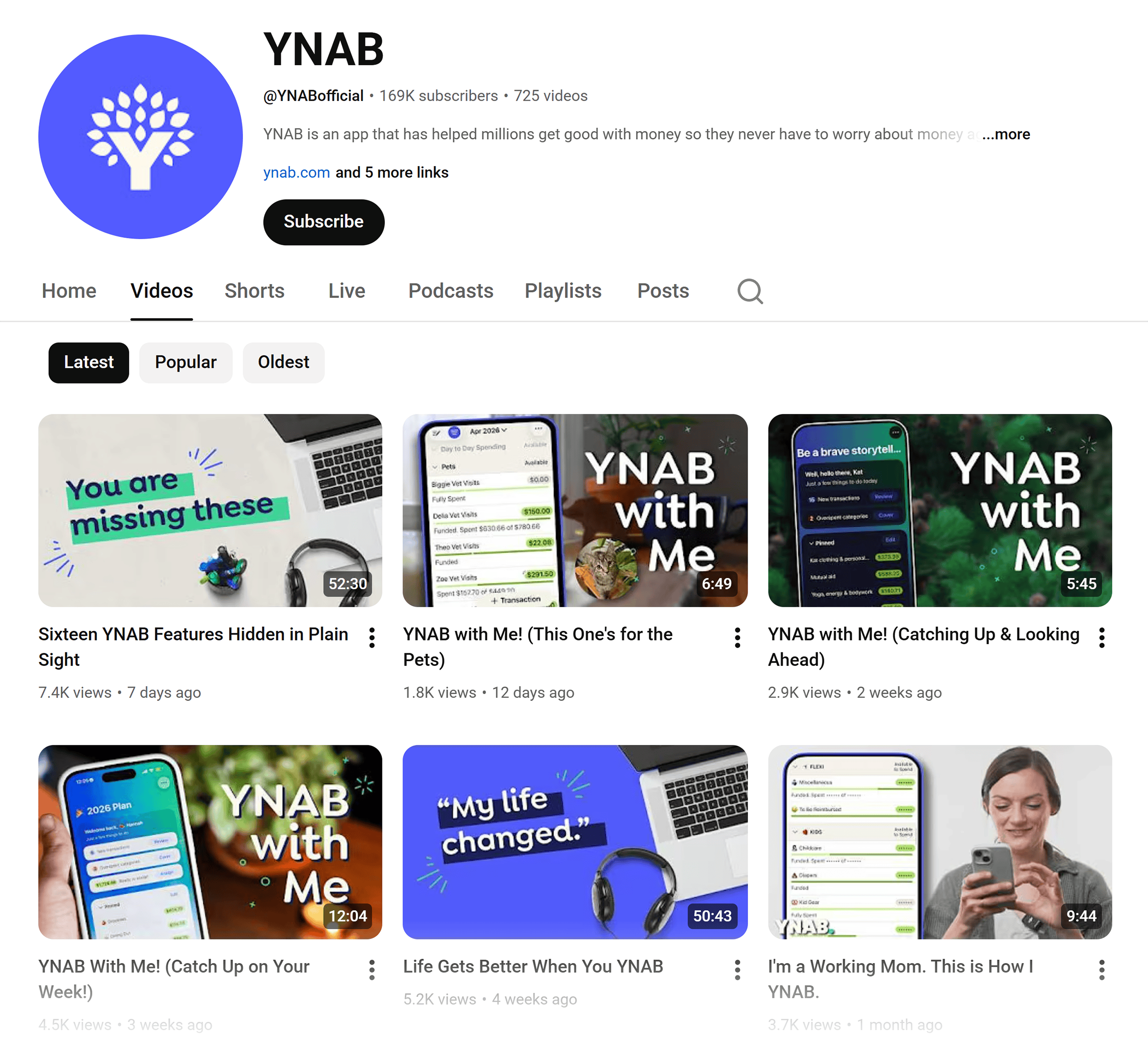 YouTube – YNAB