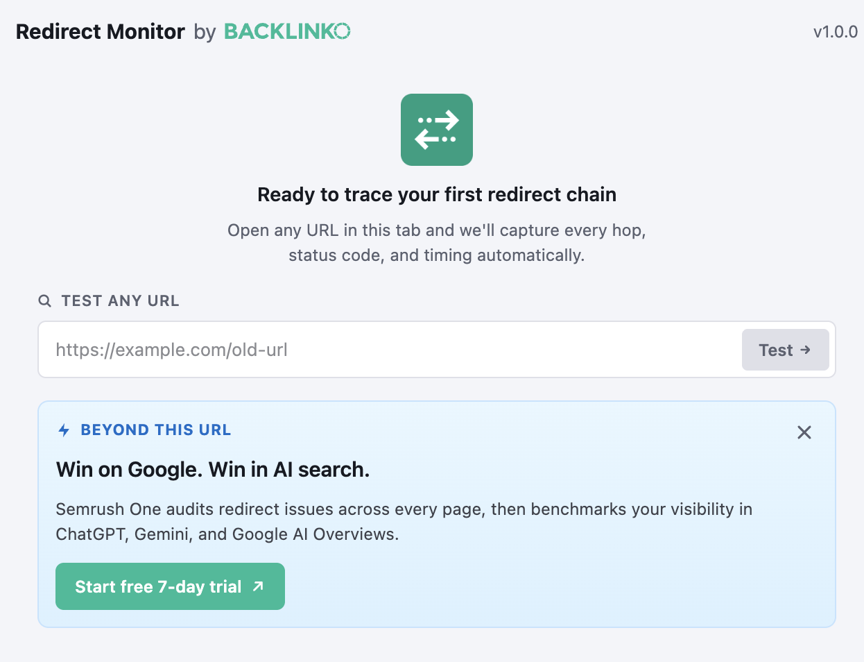 Redirect Monitor - Test Any URL