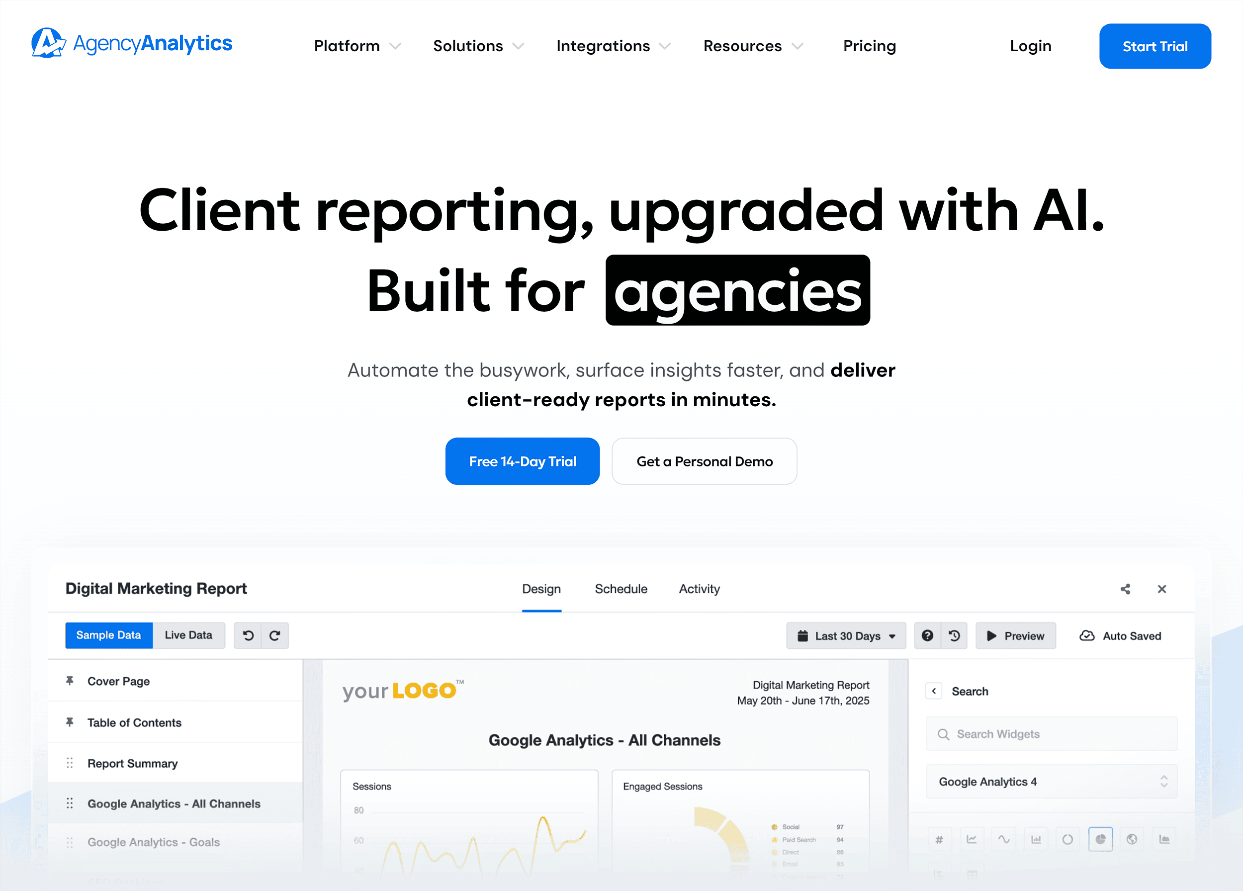 AgencyAnalytics – Homepage AgencyAnalytics – Homepage
