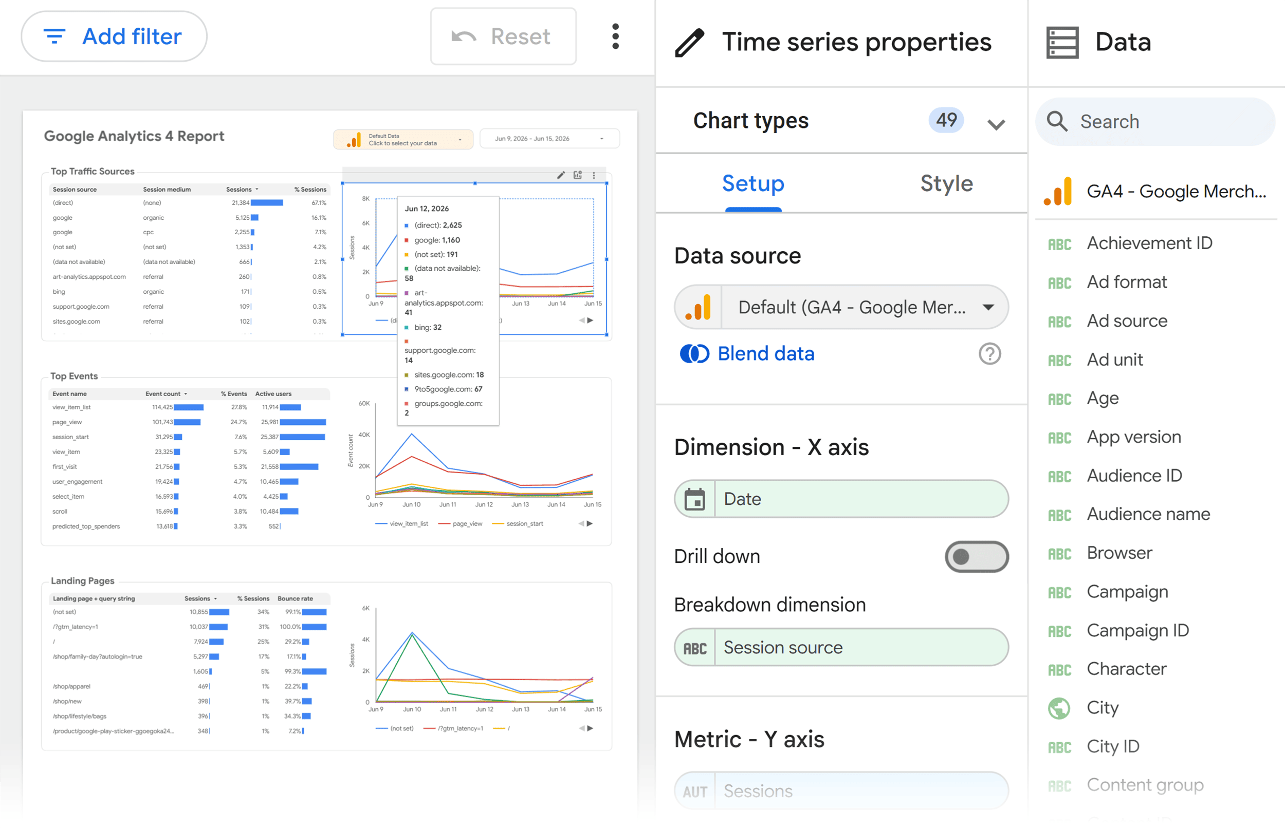 Data Studio – Edit report Data Studio – Edit report