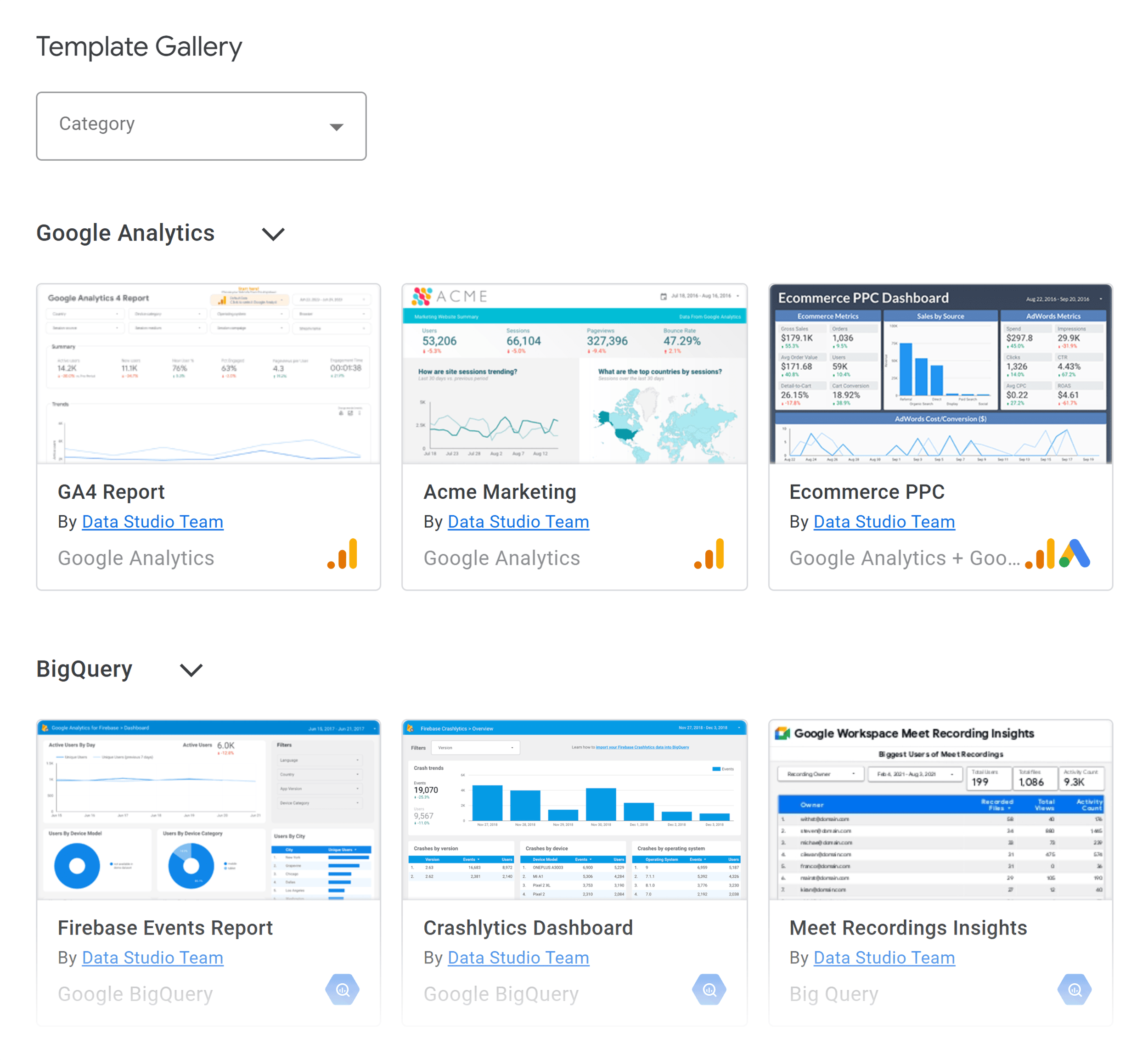 Data Studio – Templates Data Studio – Templates