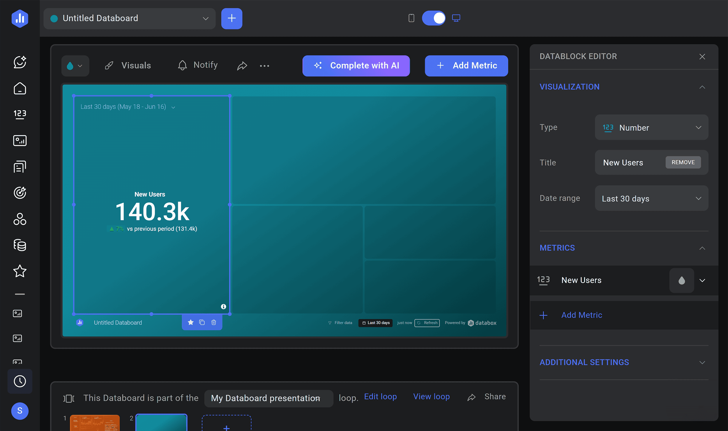 Databox – Add new databoard Databox – Add new databoard