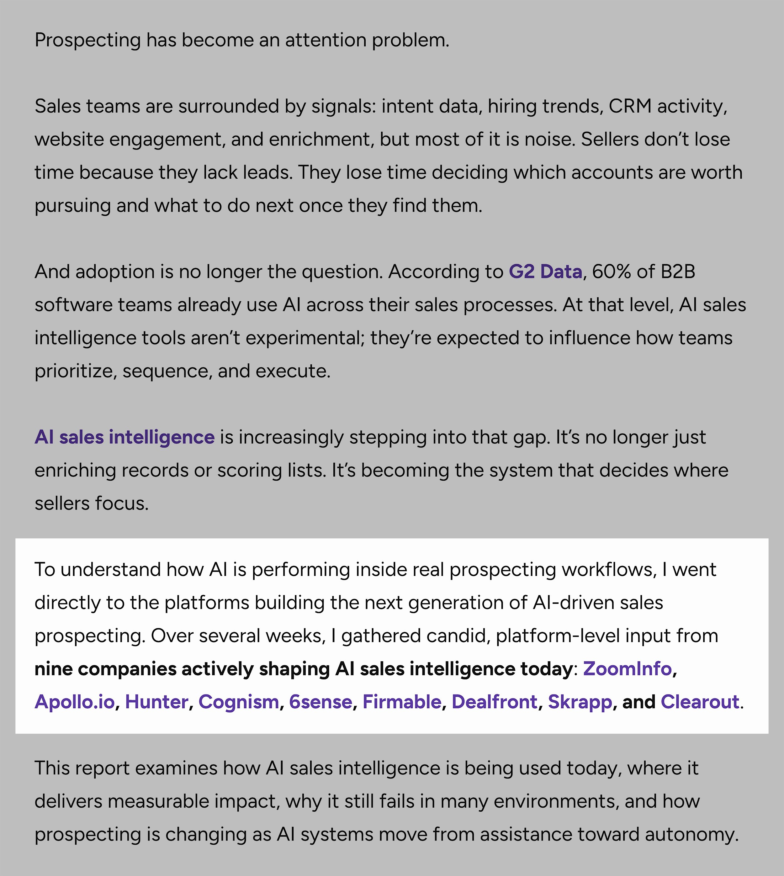 G2 – AI sales intelligence in prospecting G2 – AI sales intelligence in prospecting