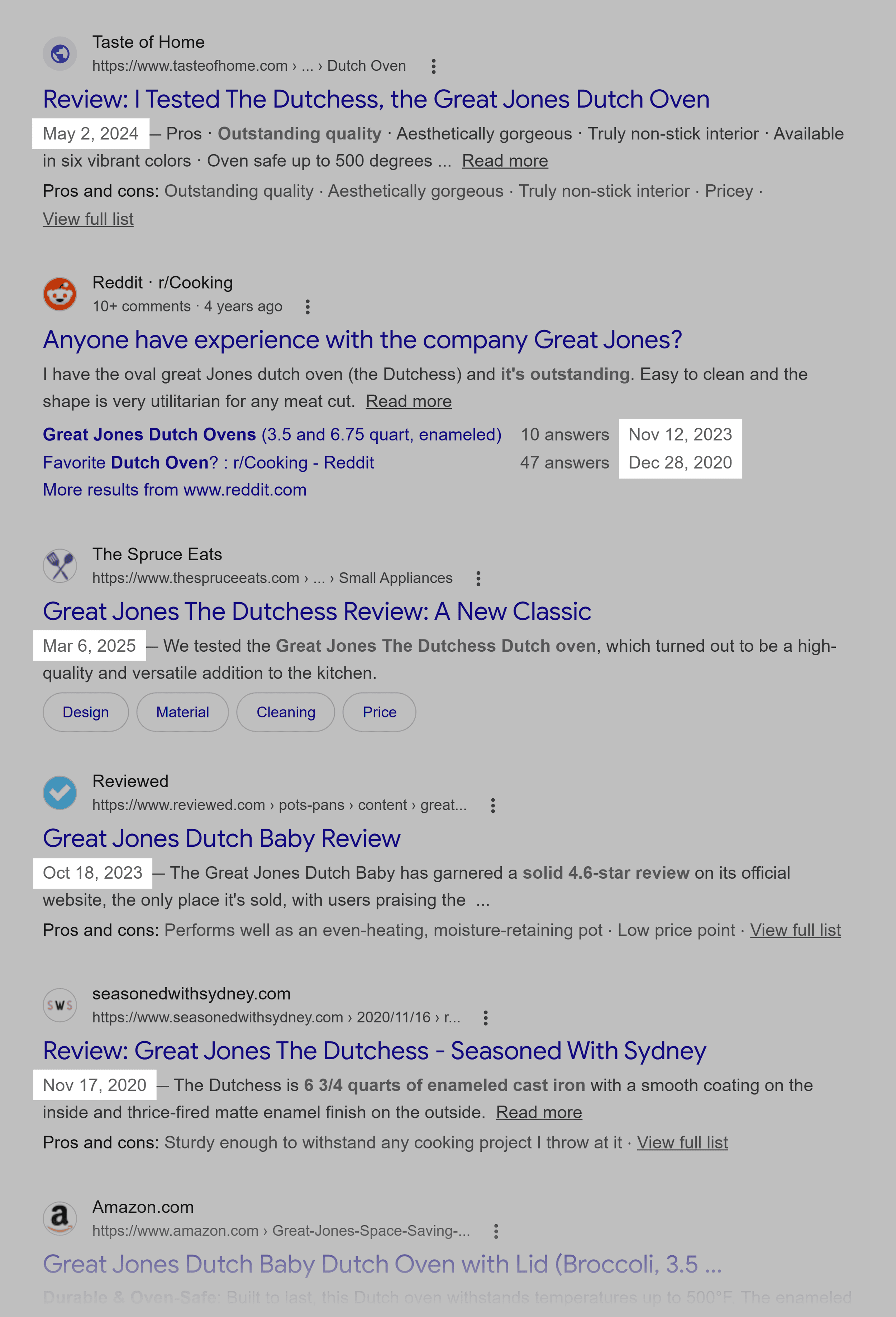 Google SERP – Great Jones Dutch ovens Google SERP – Great Jones Dutch ovens