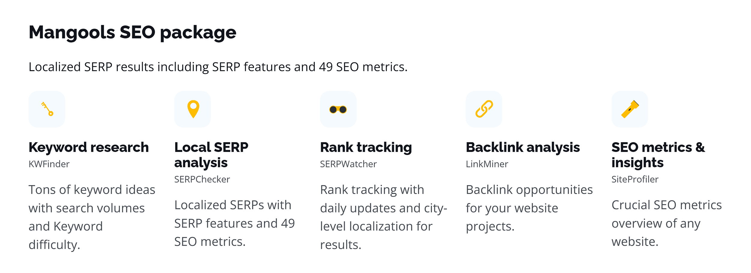 Mangools – SEO package Mangools – SEO package
