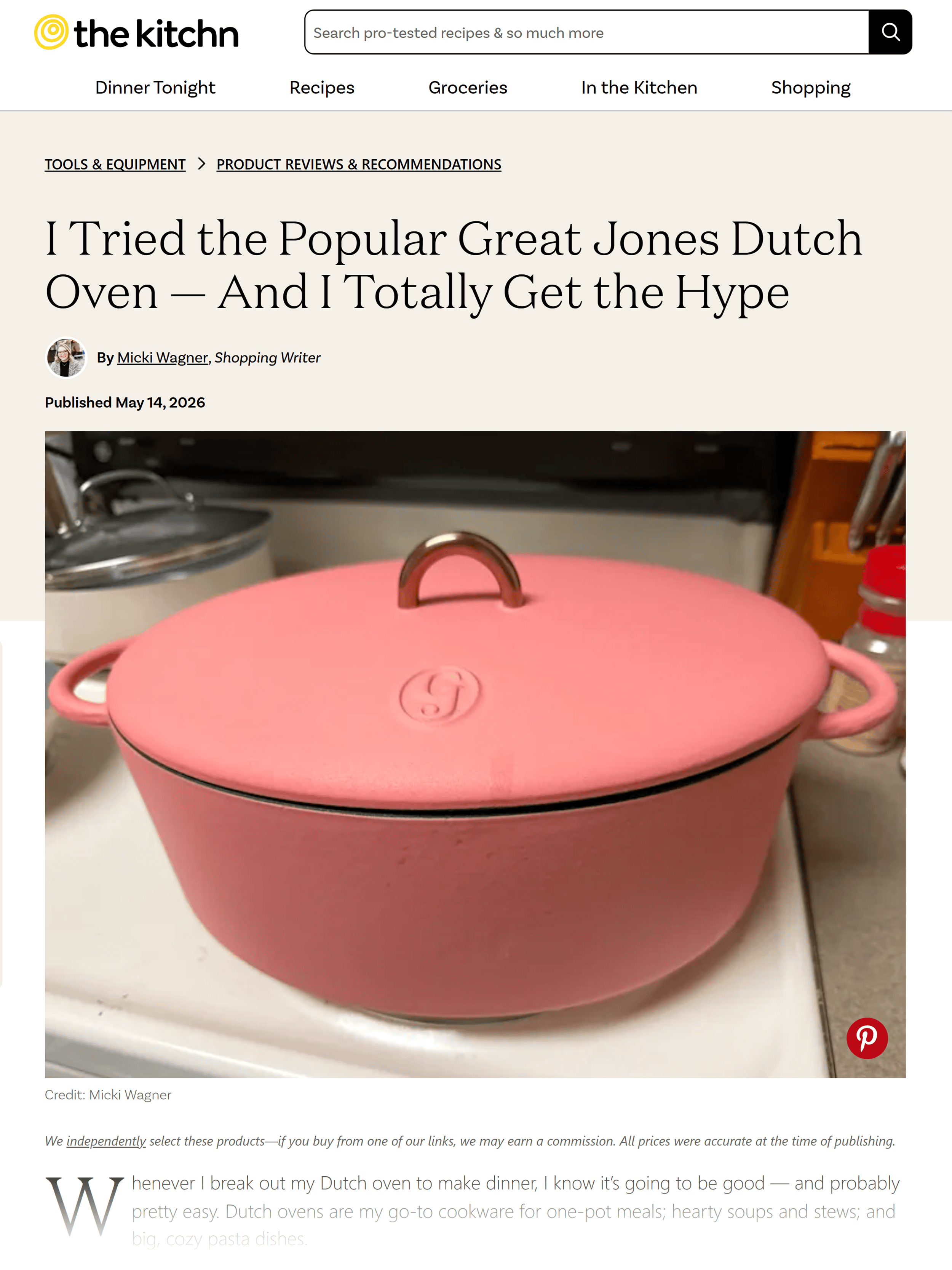 The Kitchn – Great Jones Dutch oven The Kitchn – Great Jones Dutch oven