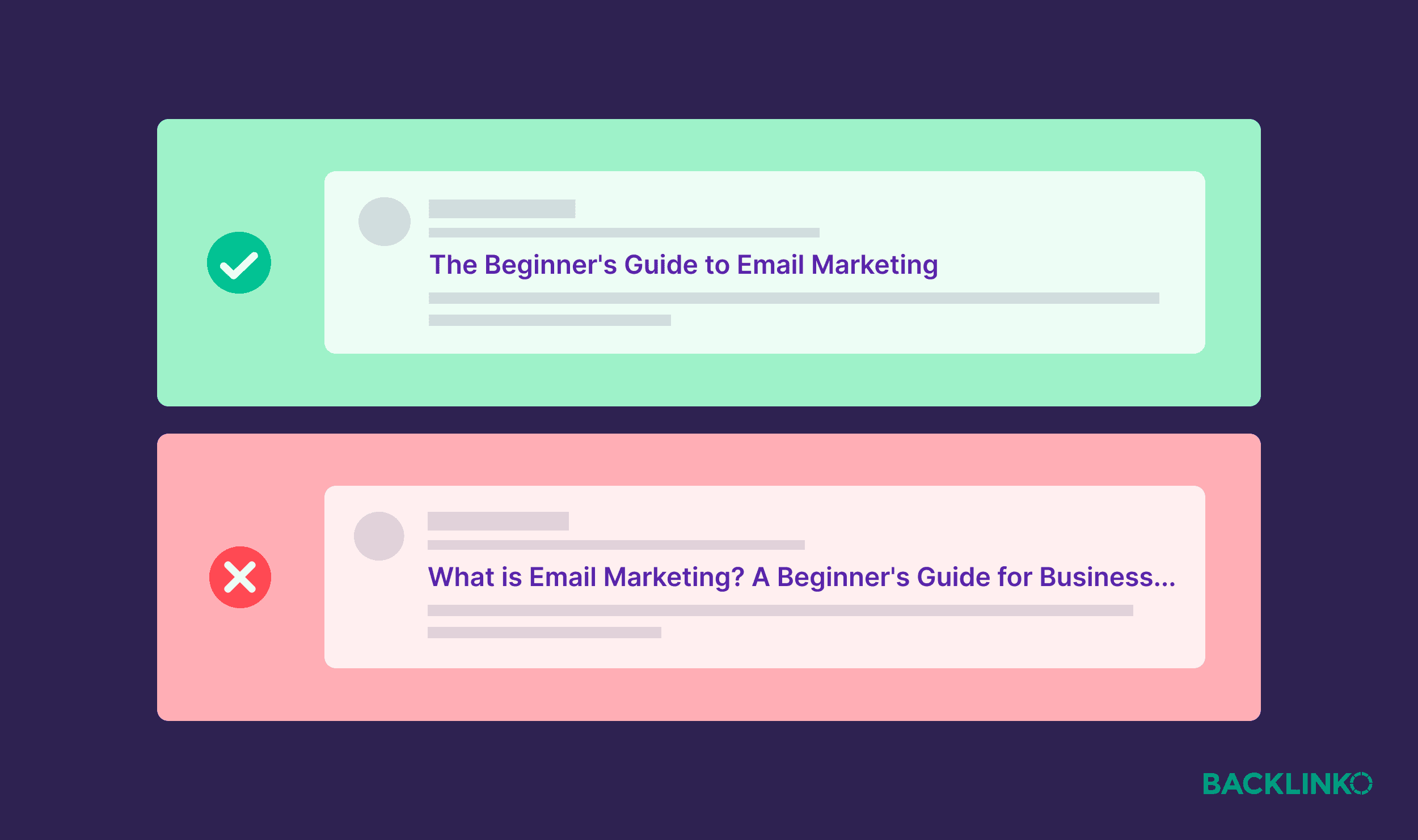 Title tag &ndash; Good vs bad