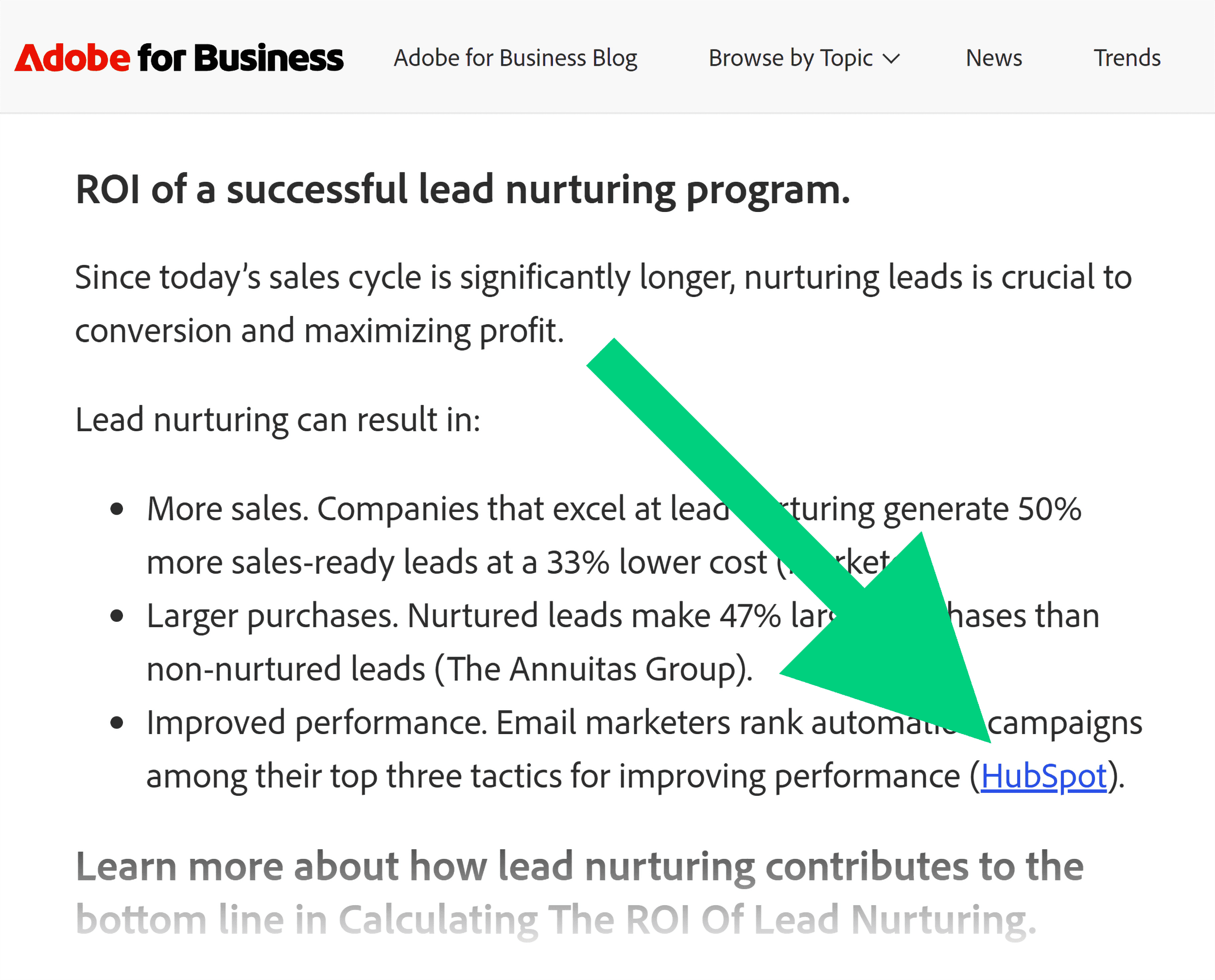 Adobe Business &ndash; HubSpot backlink
