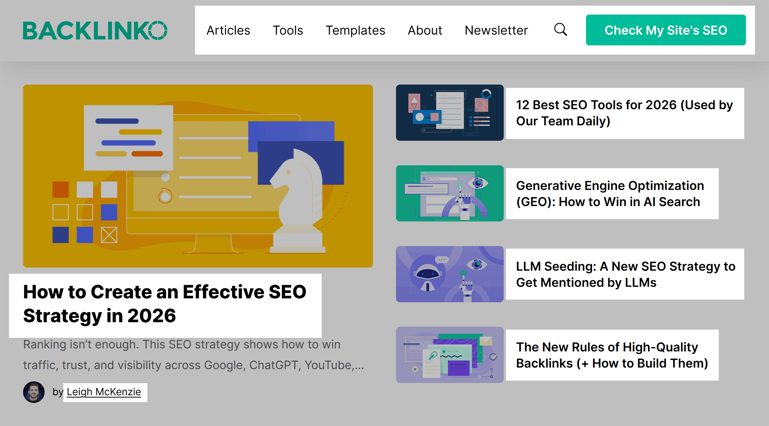 Backlinko &ndash; Homepage links