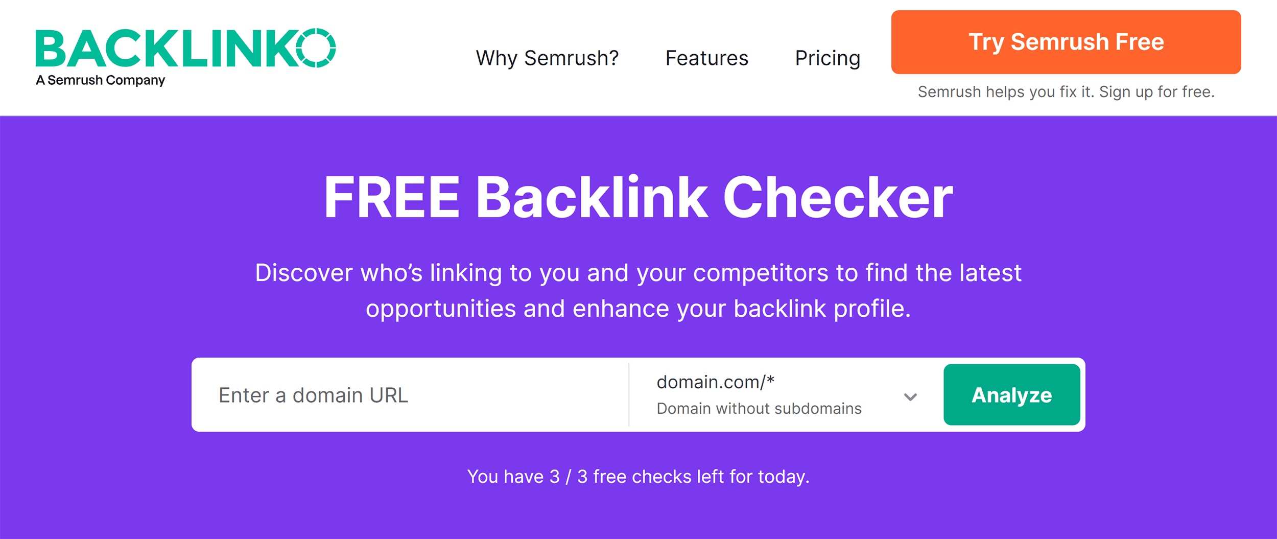Backlinko tools &ndash; Backlink checker