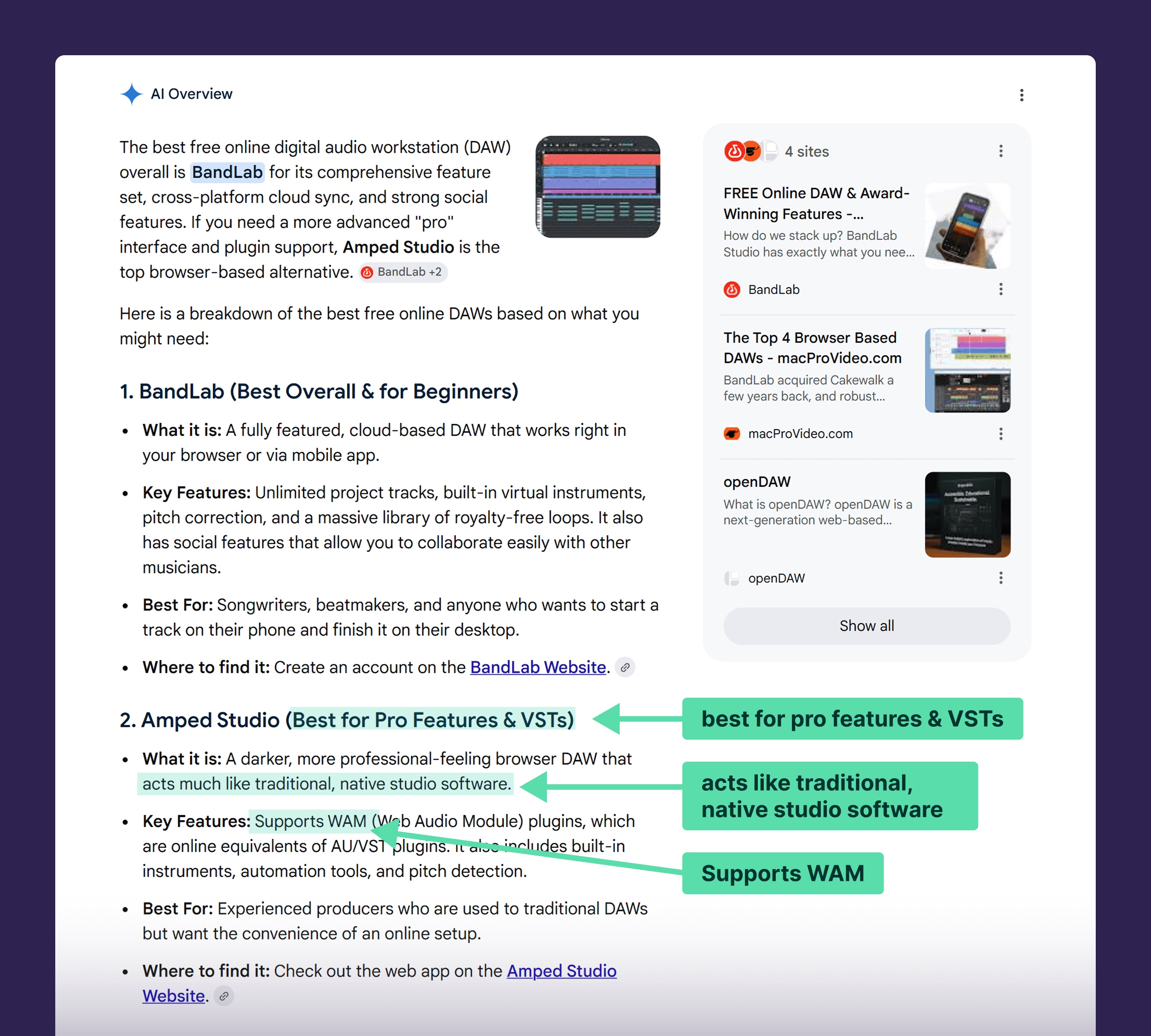 Best free online digital audio workstation features