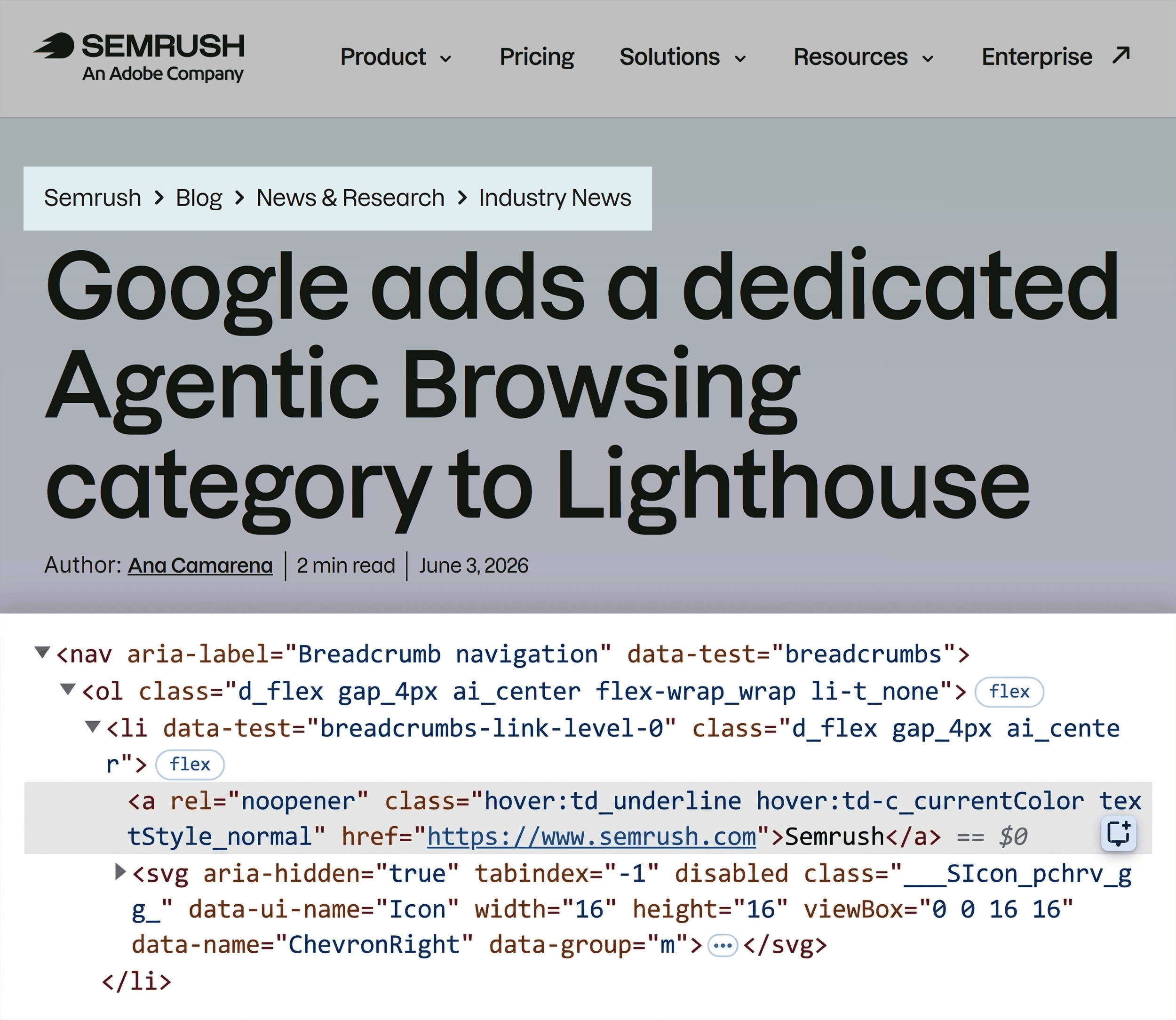 Breadcrumbs as standard HTML links
