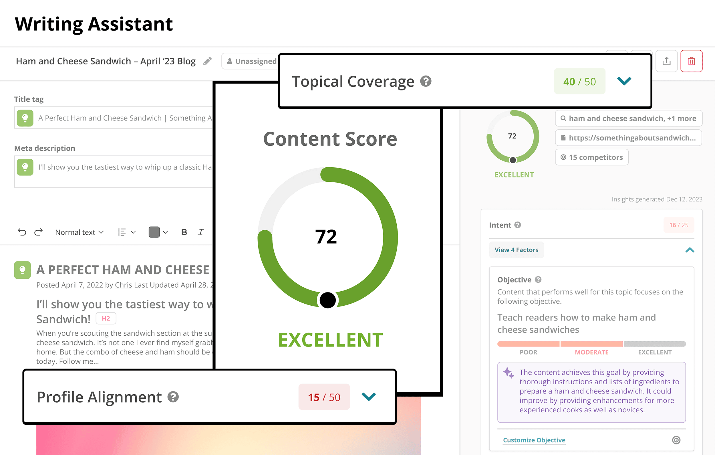 Conductor – Content score Conductor – Content score