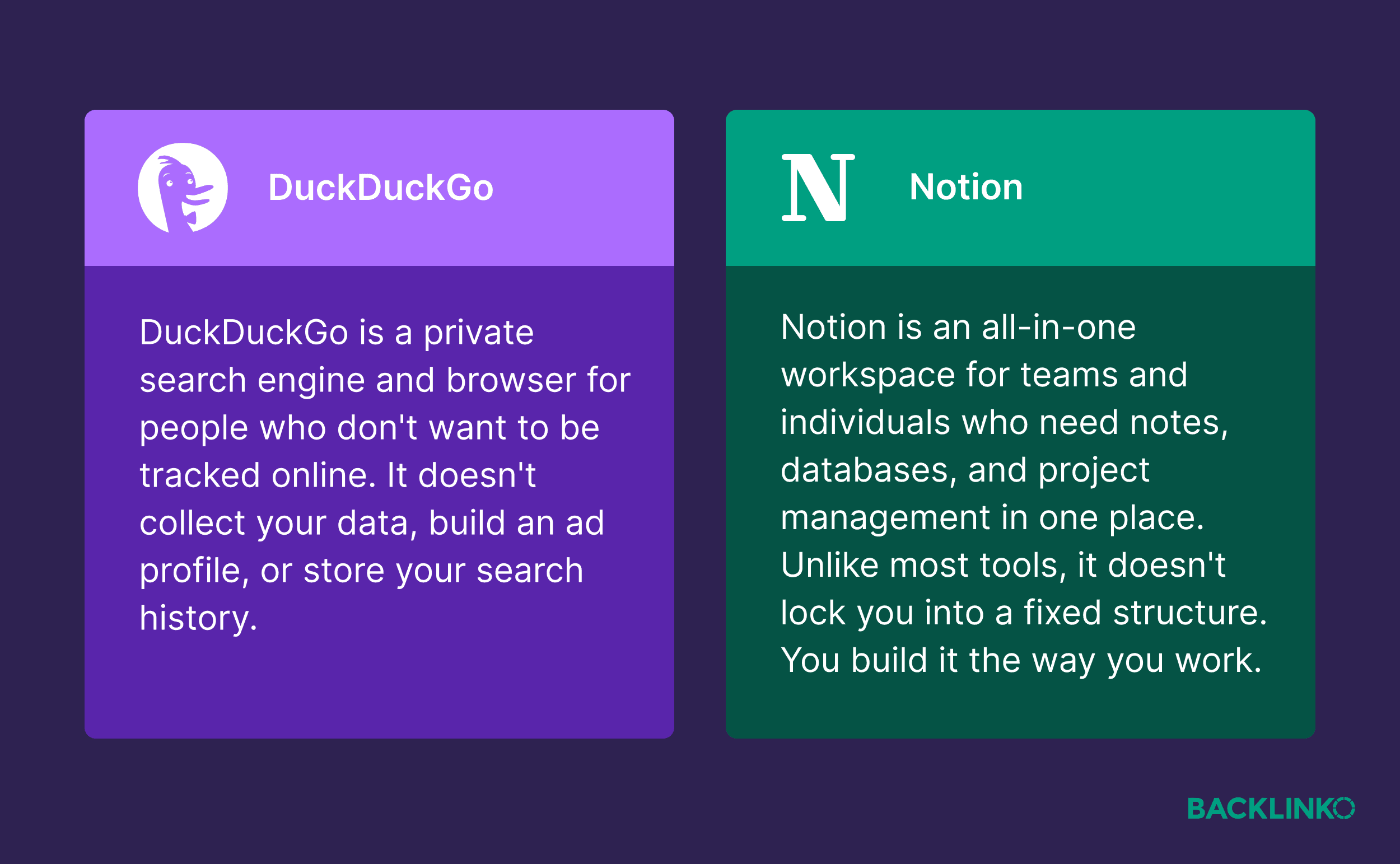 DuckDuckGo vs Notion
