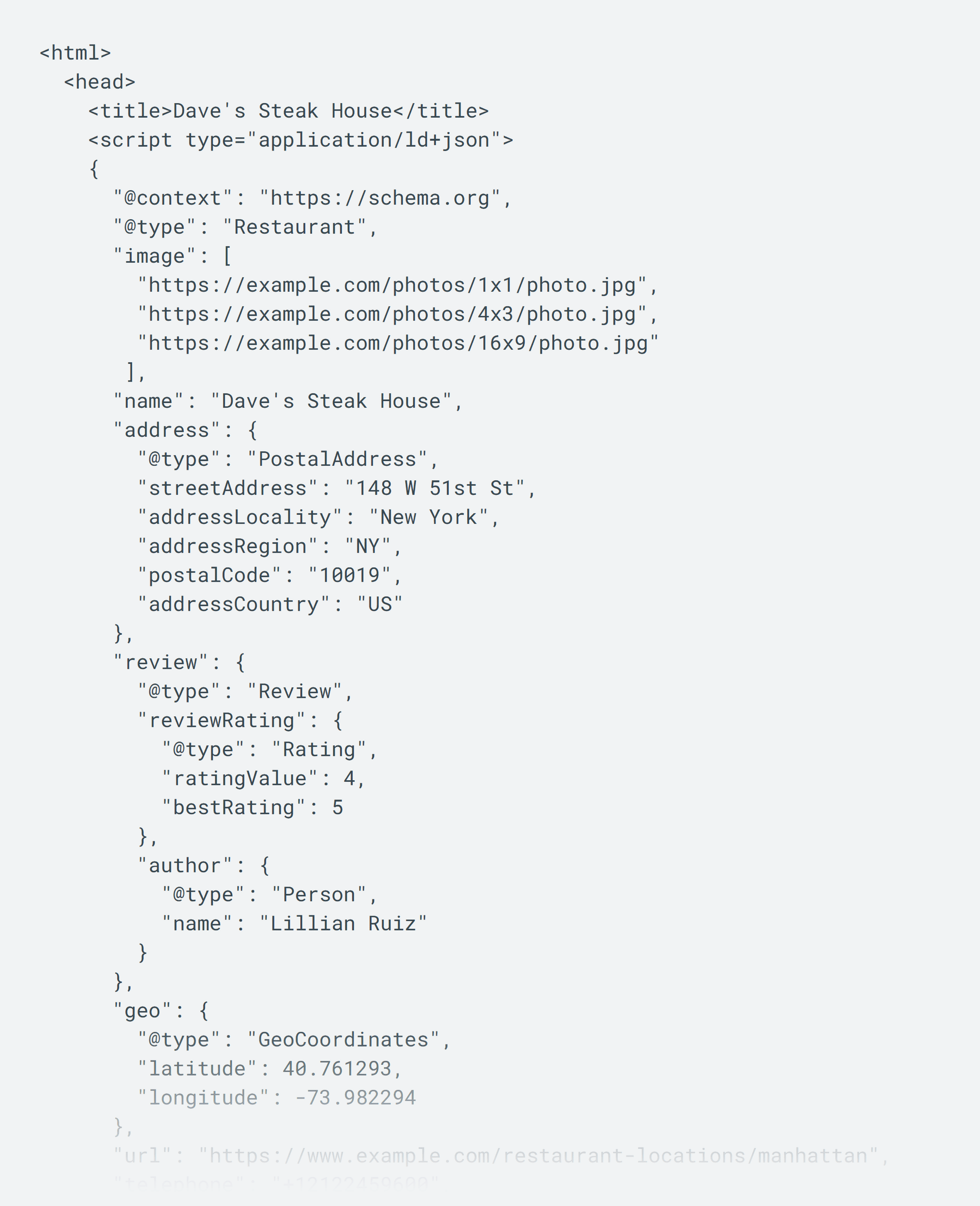 Google Developers &ndash; Structured data &ndash; Local business