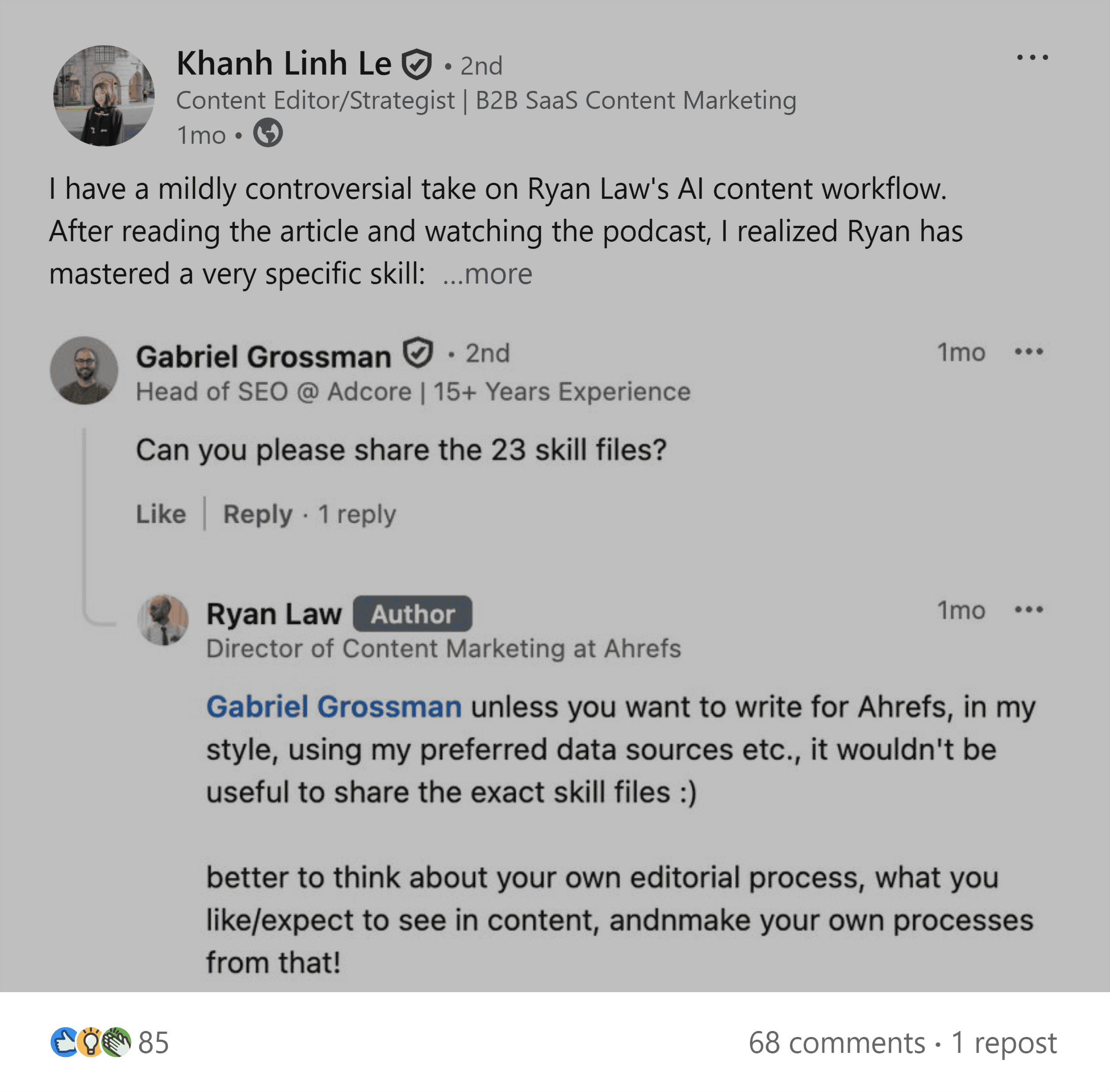 LinkedIn – Khanh Linh Le post LinkedIn – Khanh Linh Le post