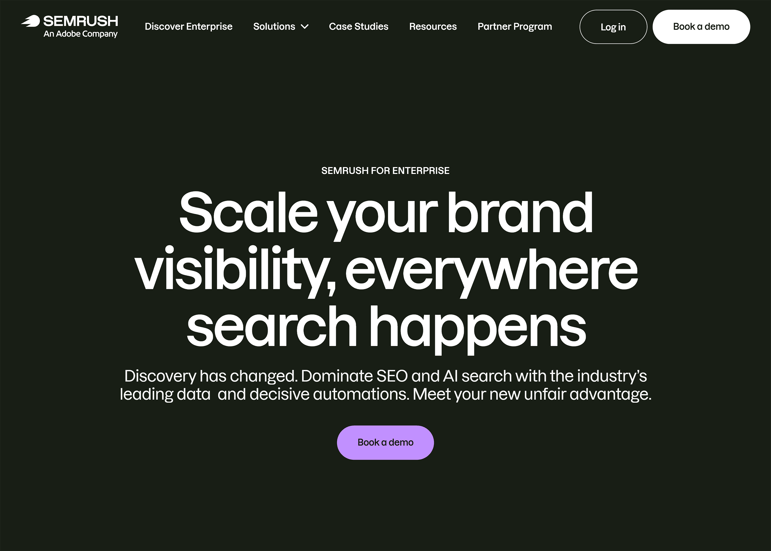 Semrush Enterprise – Homepage Semrush Enterprise – Homepage