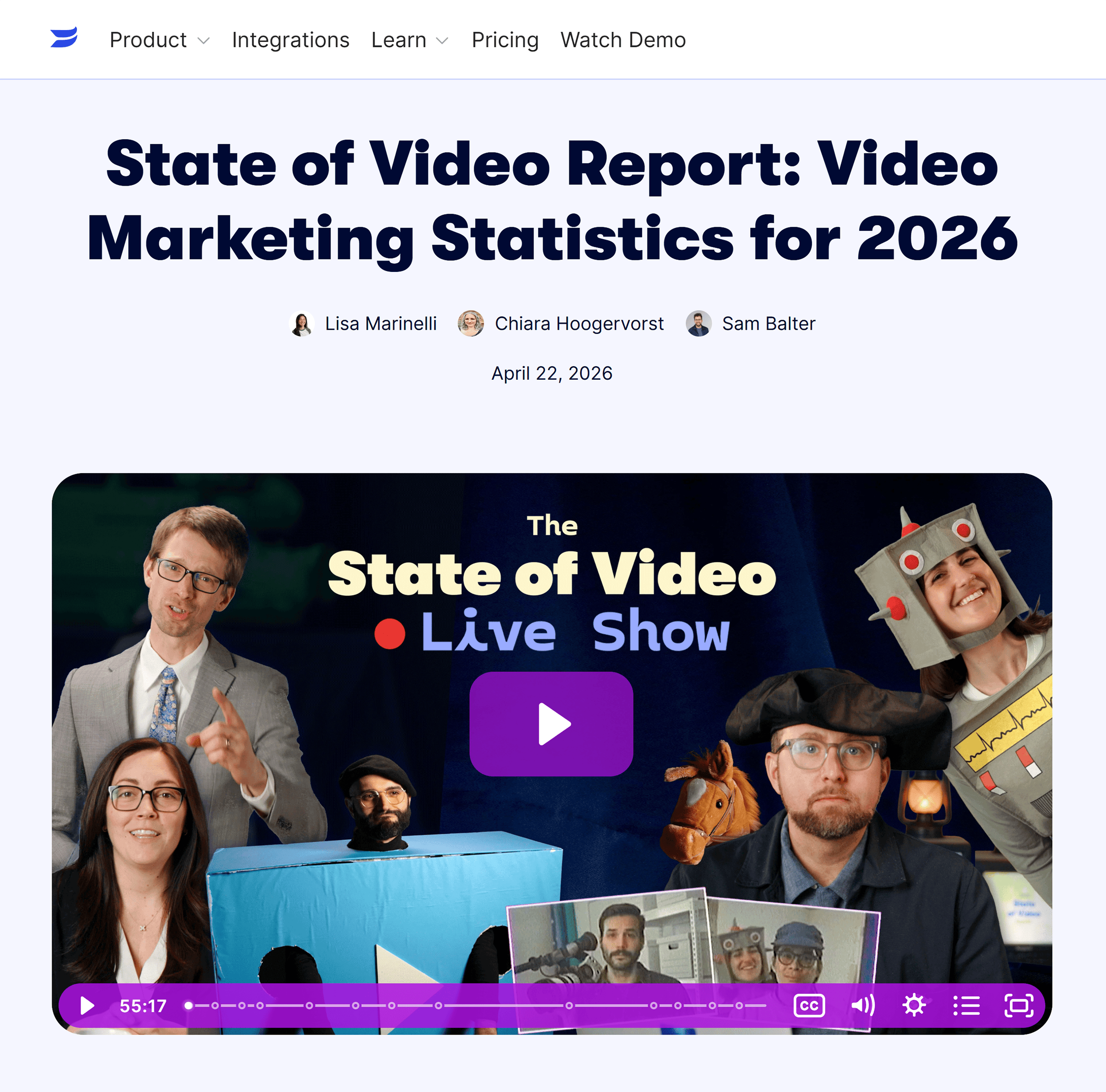 Wistia &ndash; Video marketing statistics