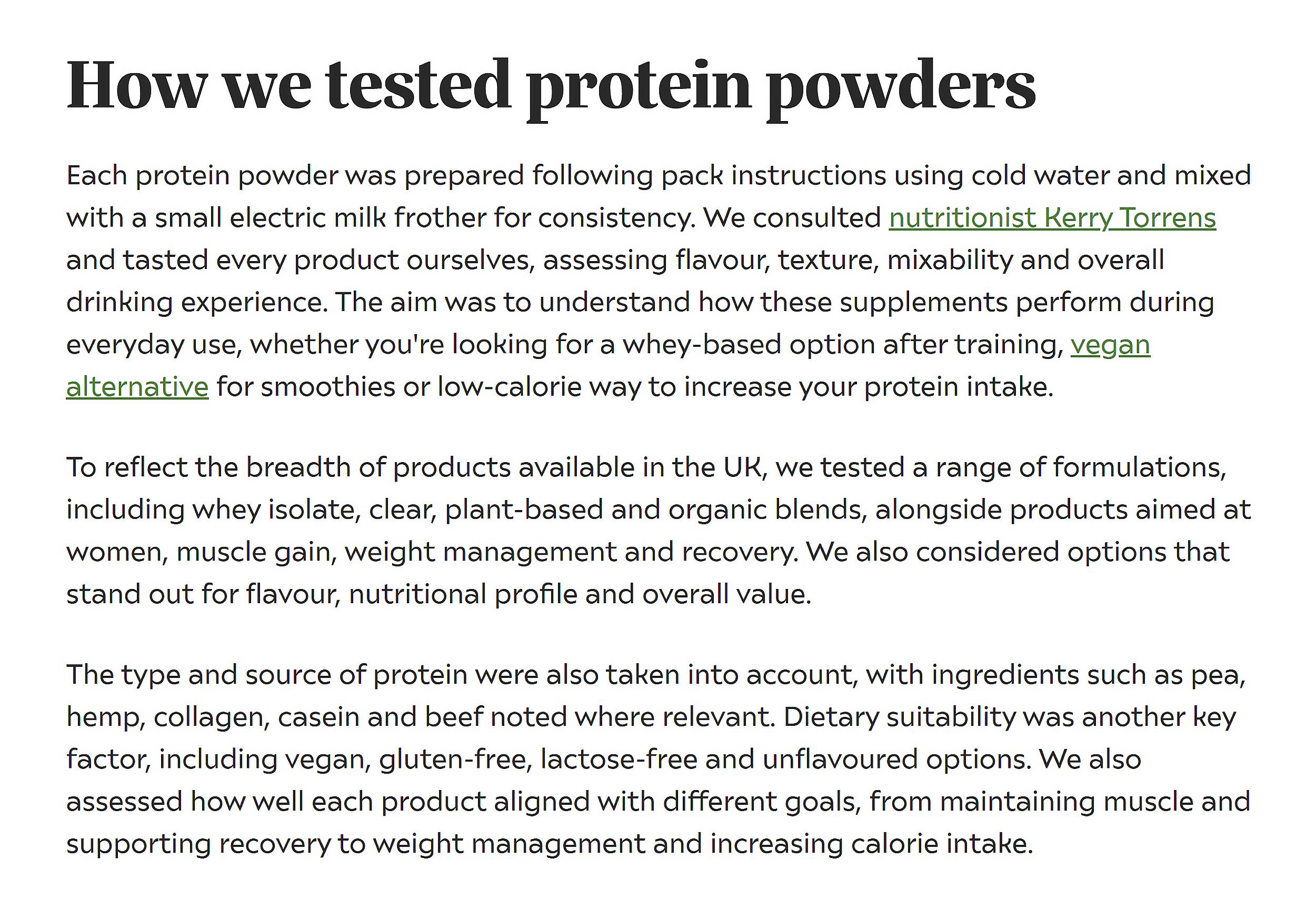 BBC Good Food &ndash; Best protein powders