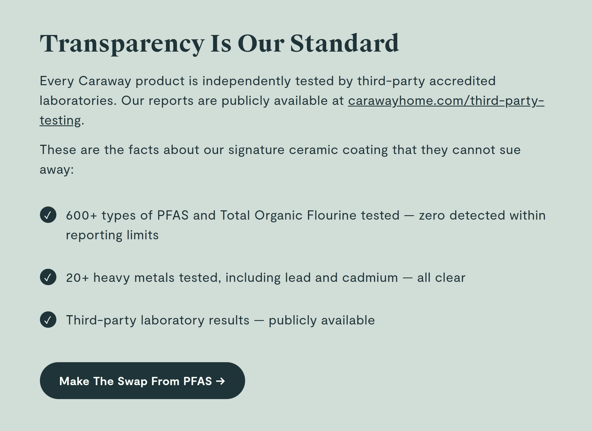 Caraway &ndash; Homepage copy
