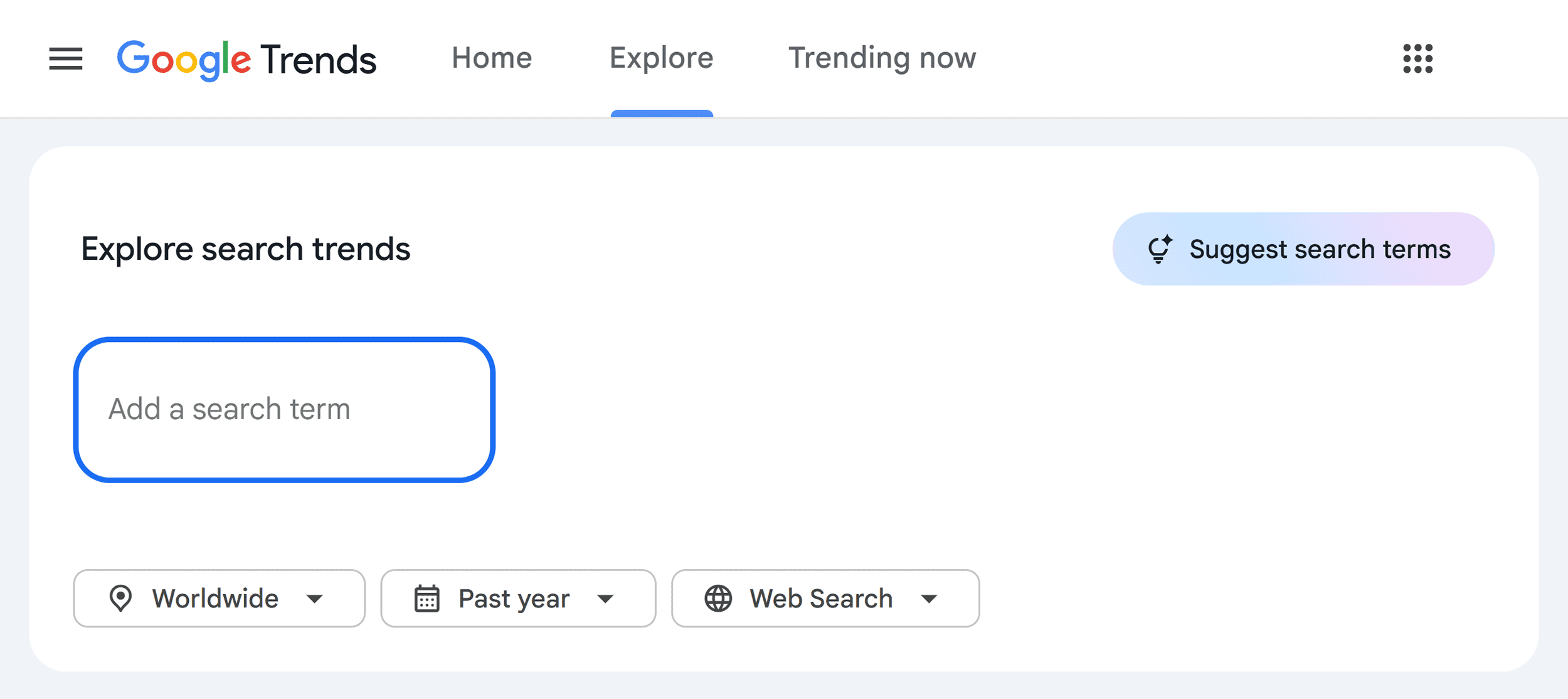Google Trends &ndash; Explore