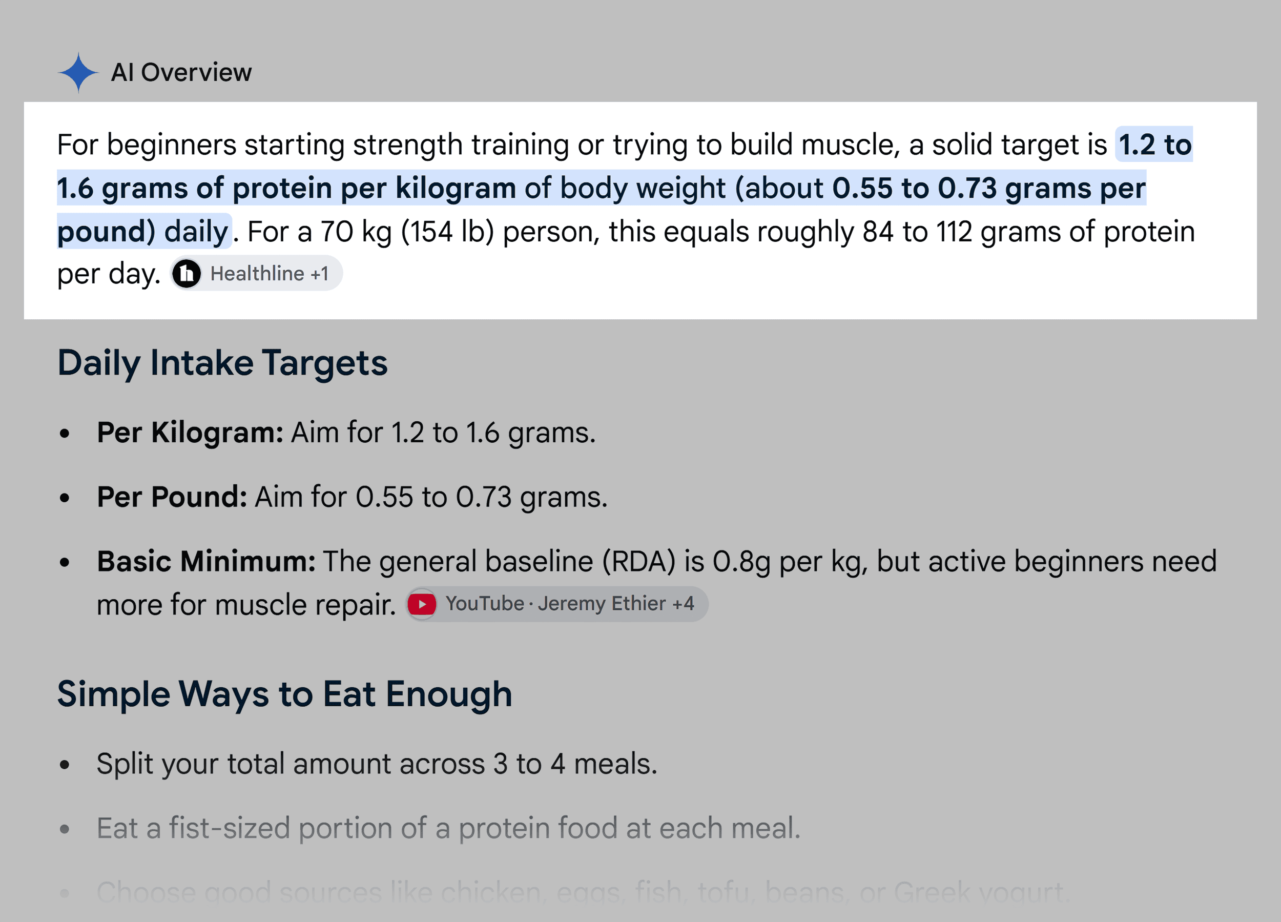How much protein should a beginner take &ndash; AI Overview &ndash; Formula