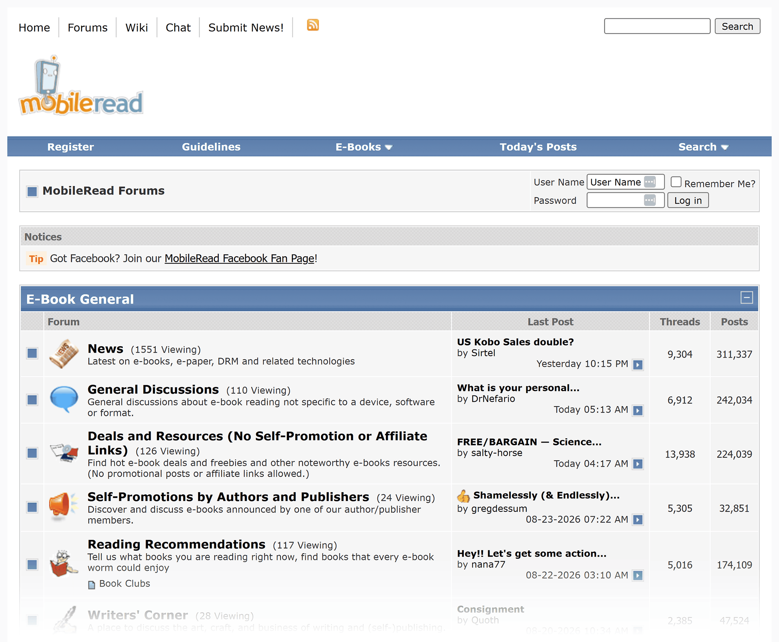 Mobileread forum
