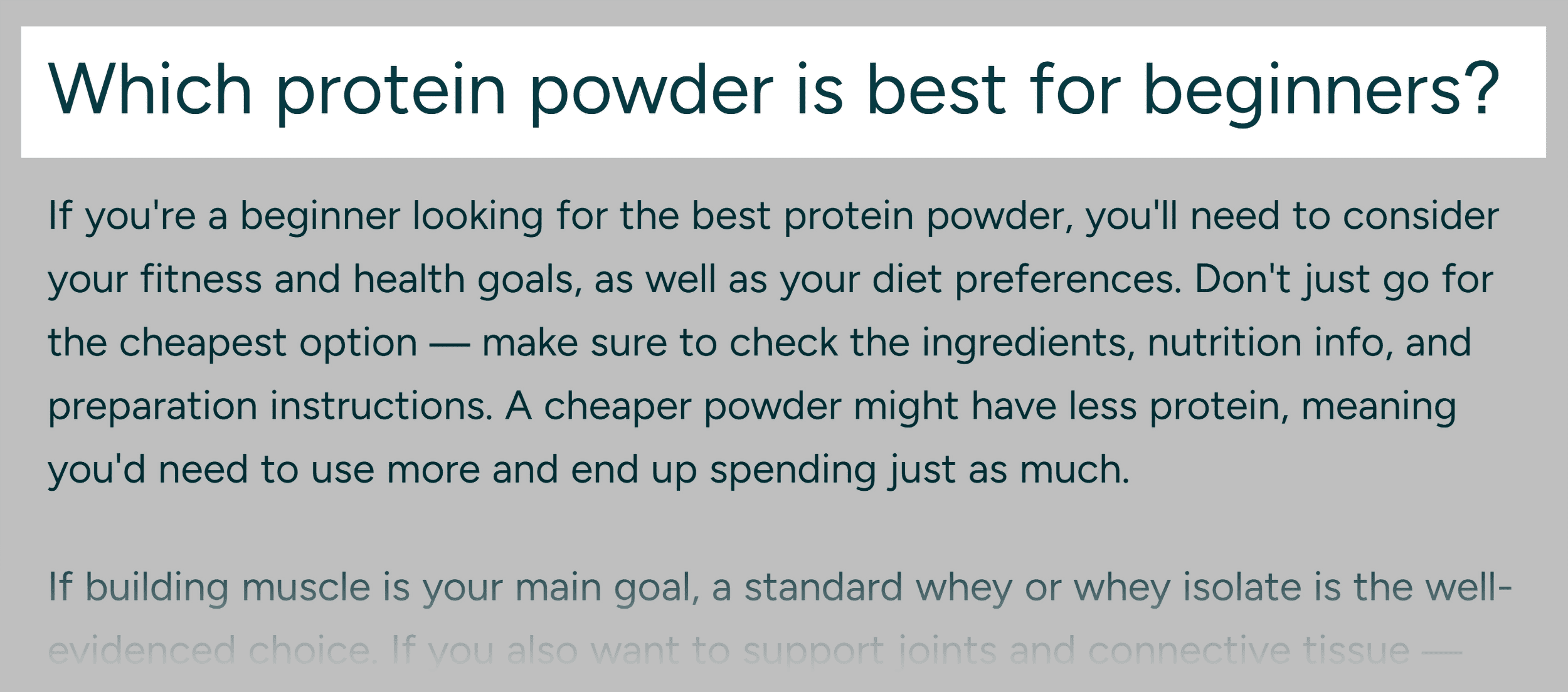 MY Protein &ndash; Primary keyword in article