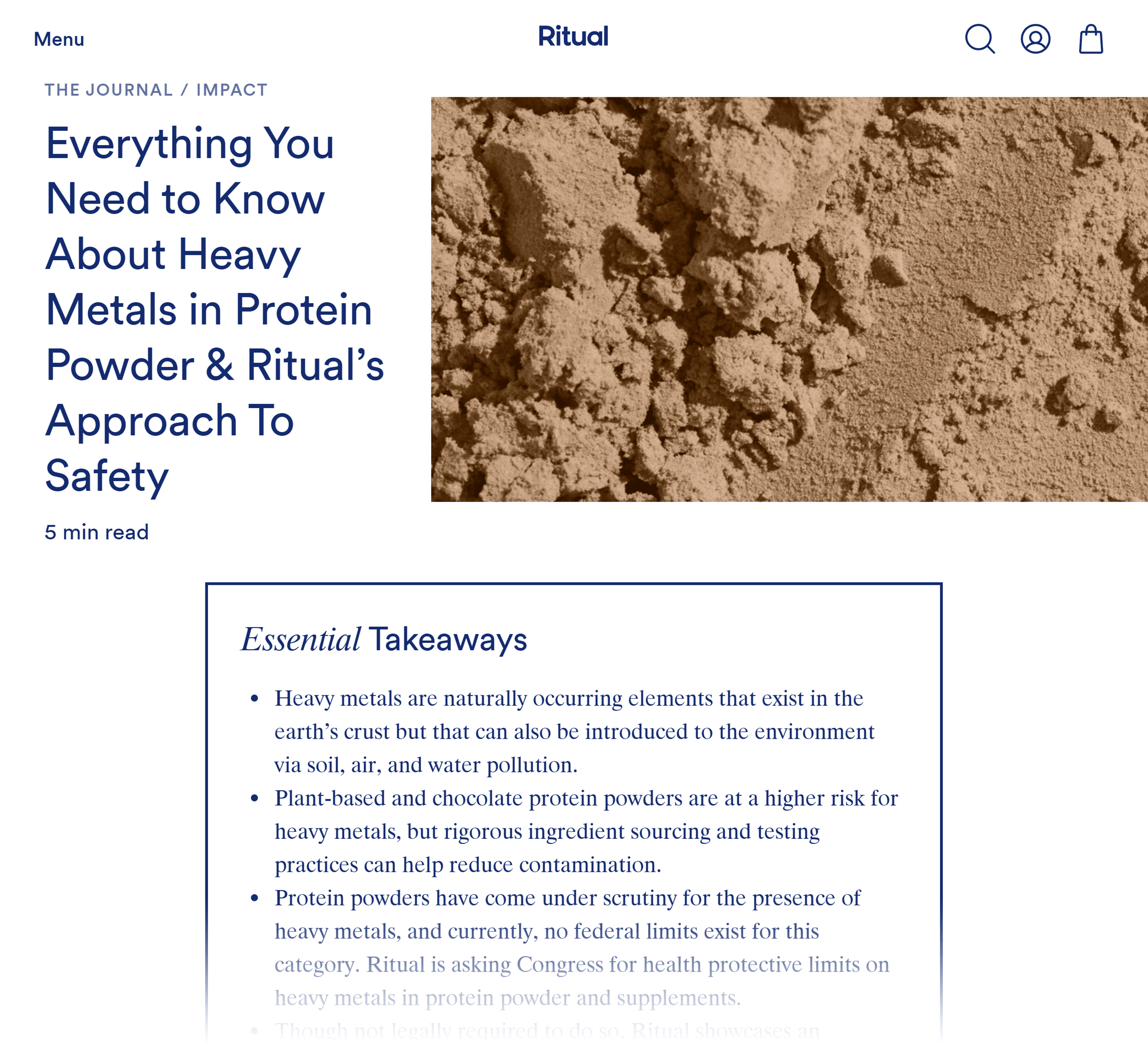 Ritual blog &ndash; Heavy metals in protein powder