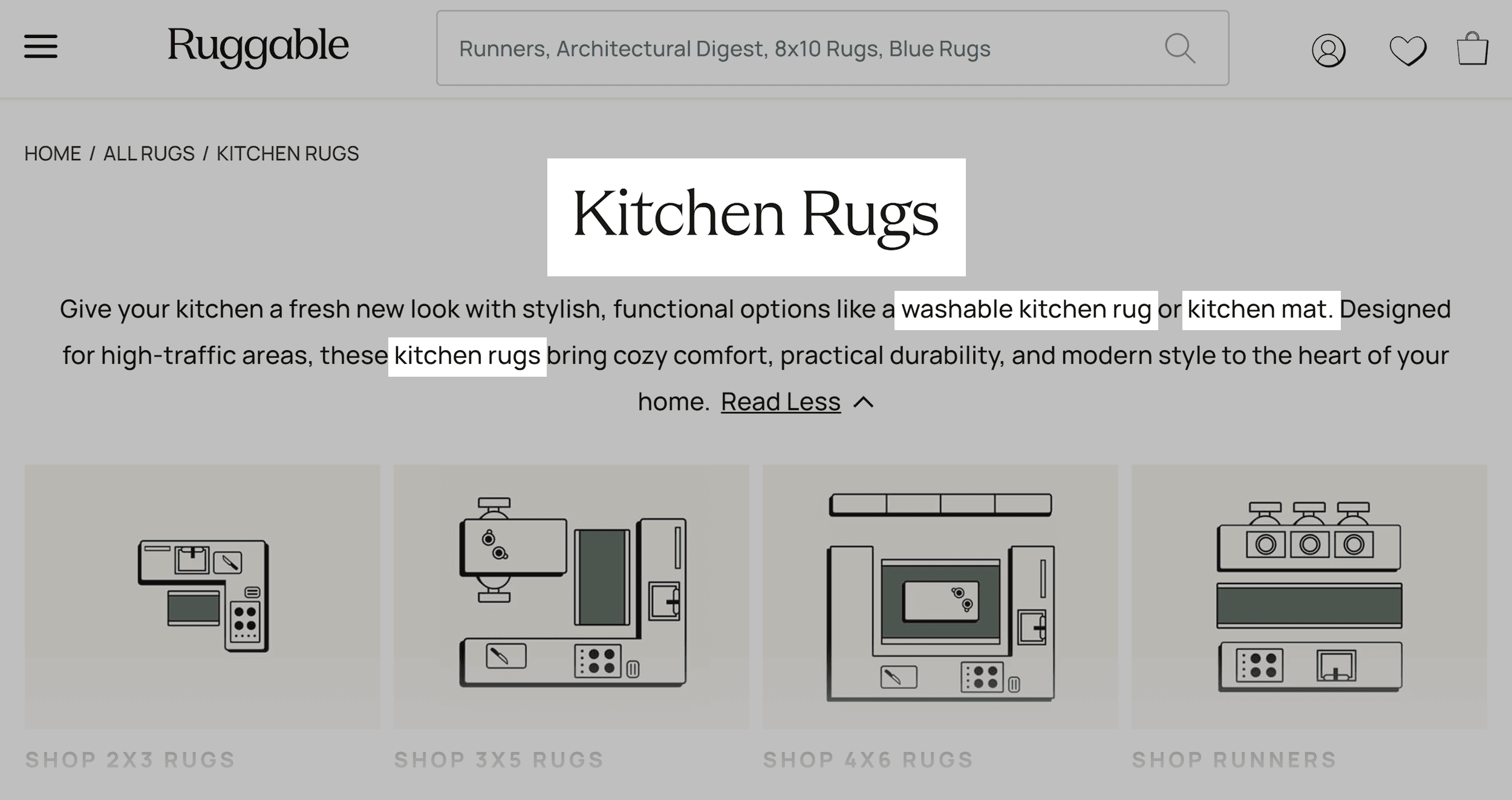 Ruggable &ndash; Kitchen rugs