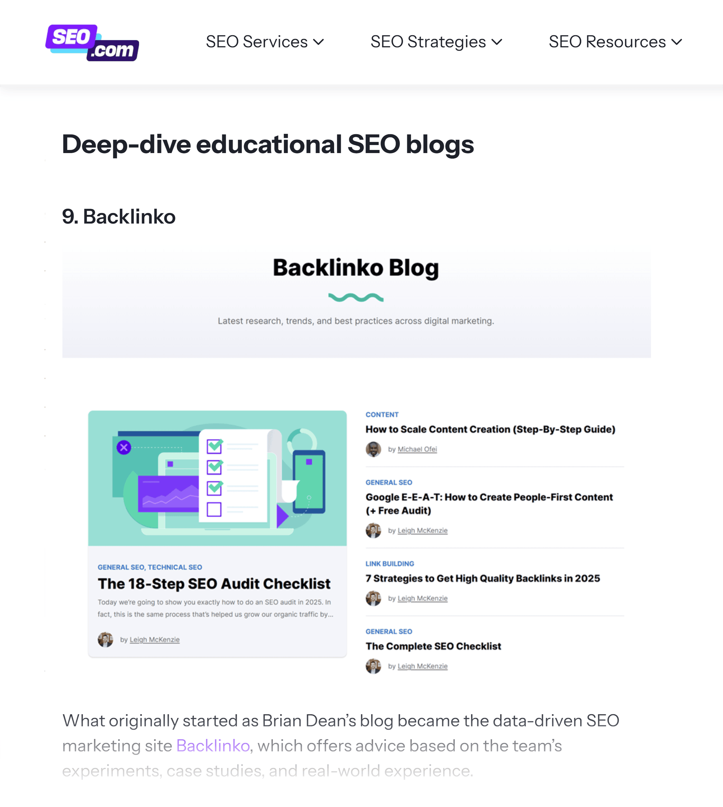 SEO.com &ndash; Best SEO blogs