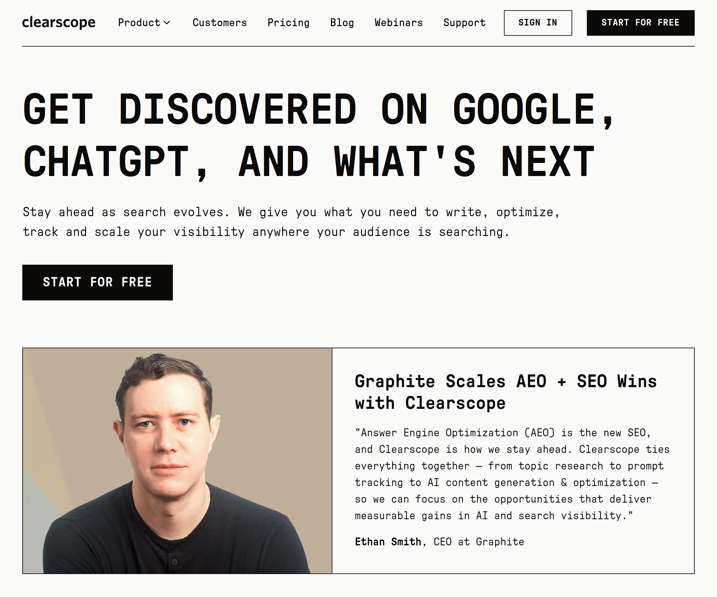 Clearscope &ndash; Homepage