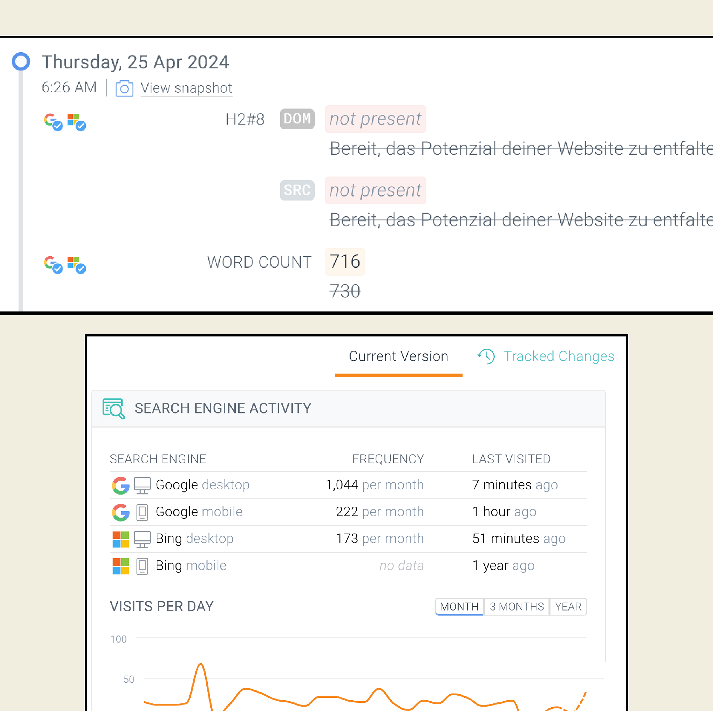 Conductor &ndash; Changes tracking