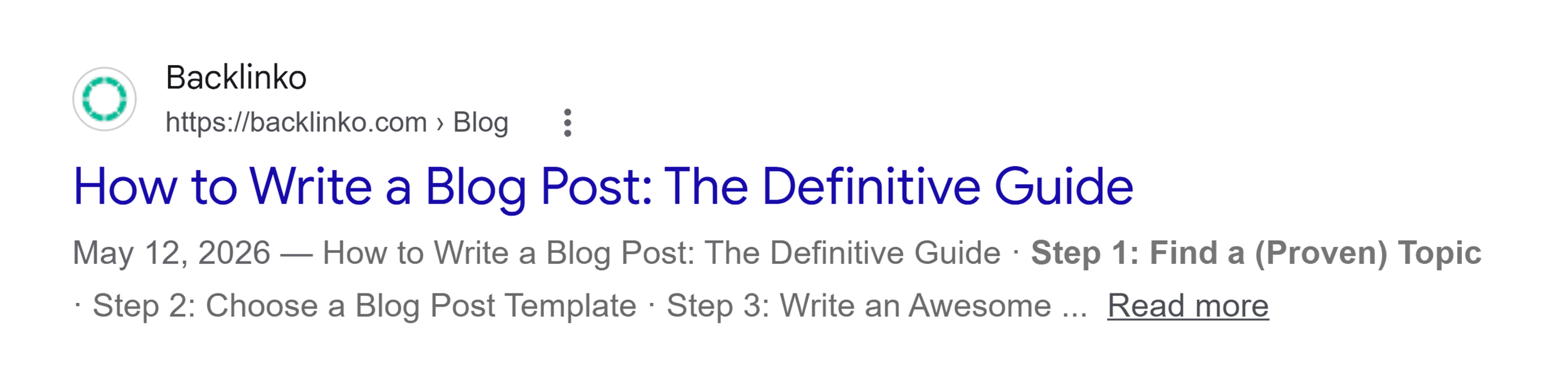 Google SERP &ndash; How to write blog post