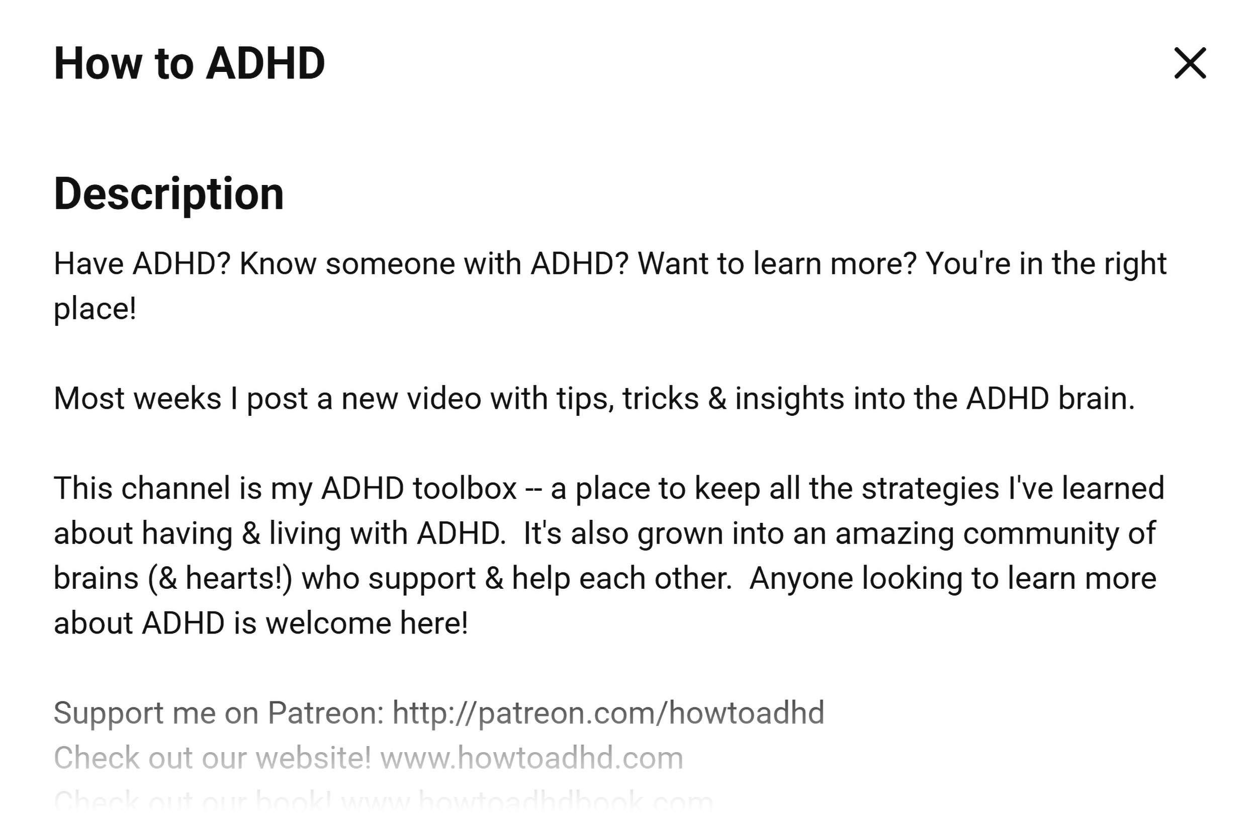 How to ADHD – Channel description How to ADHD – Channel description