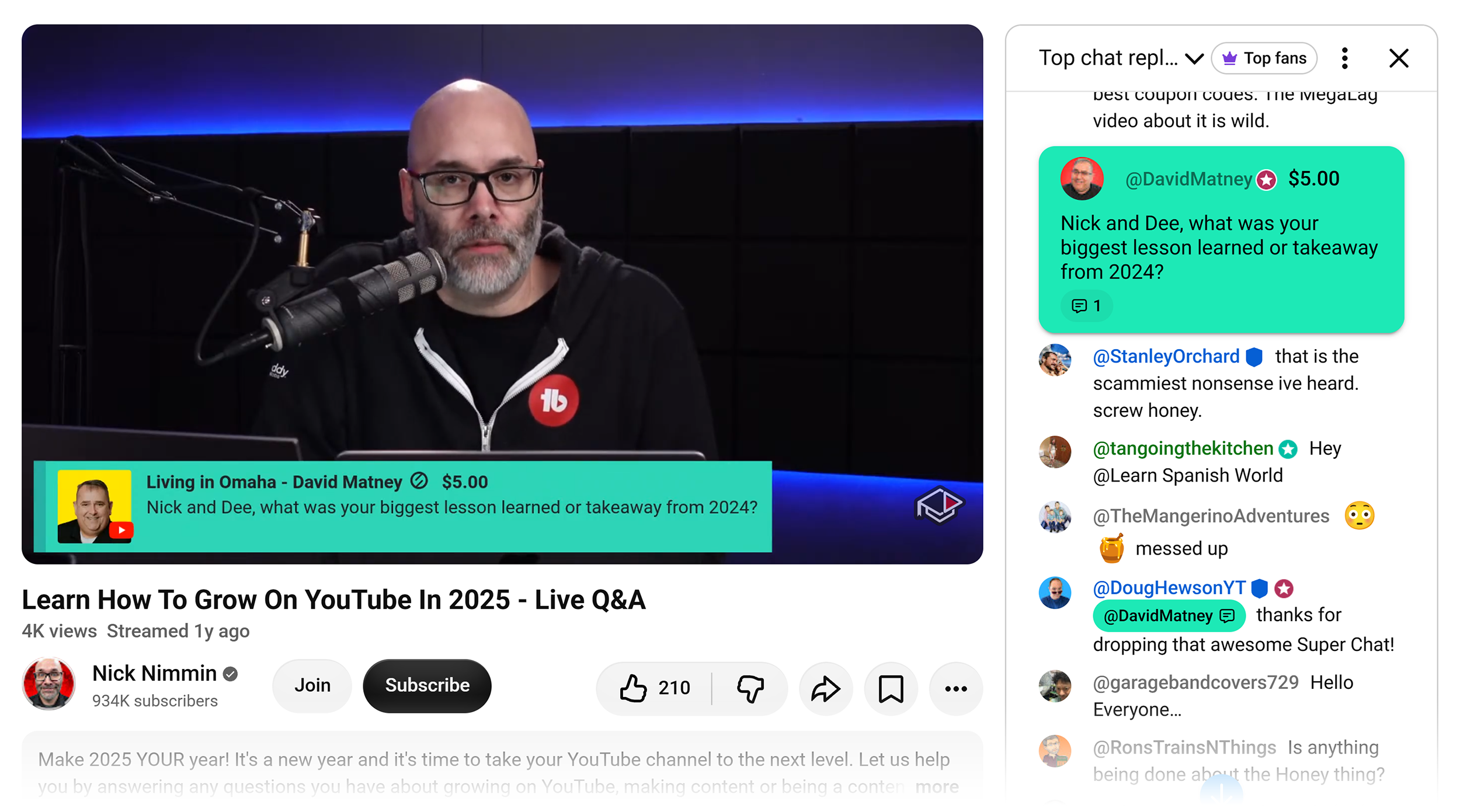 YouTube – Nick Nimmin – Live questions YouTube – Nick Nimmin – Live questions