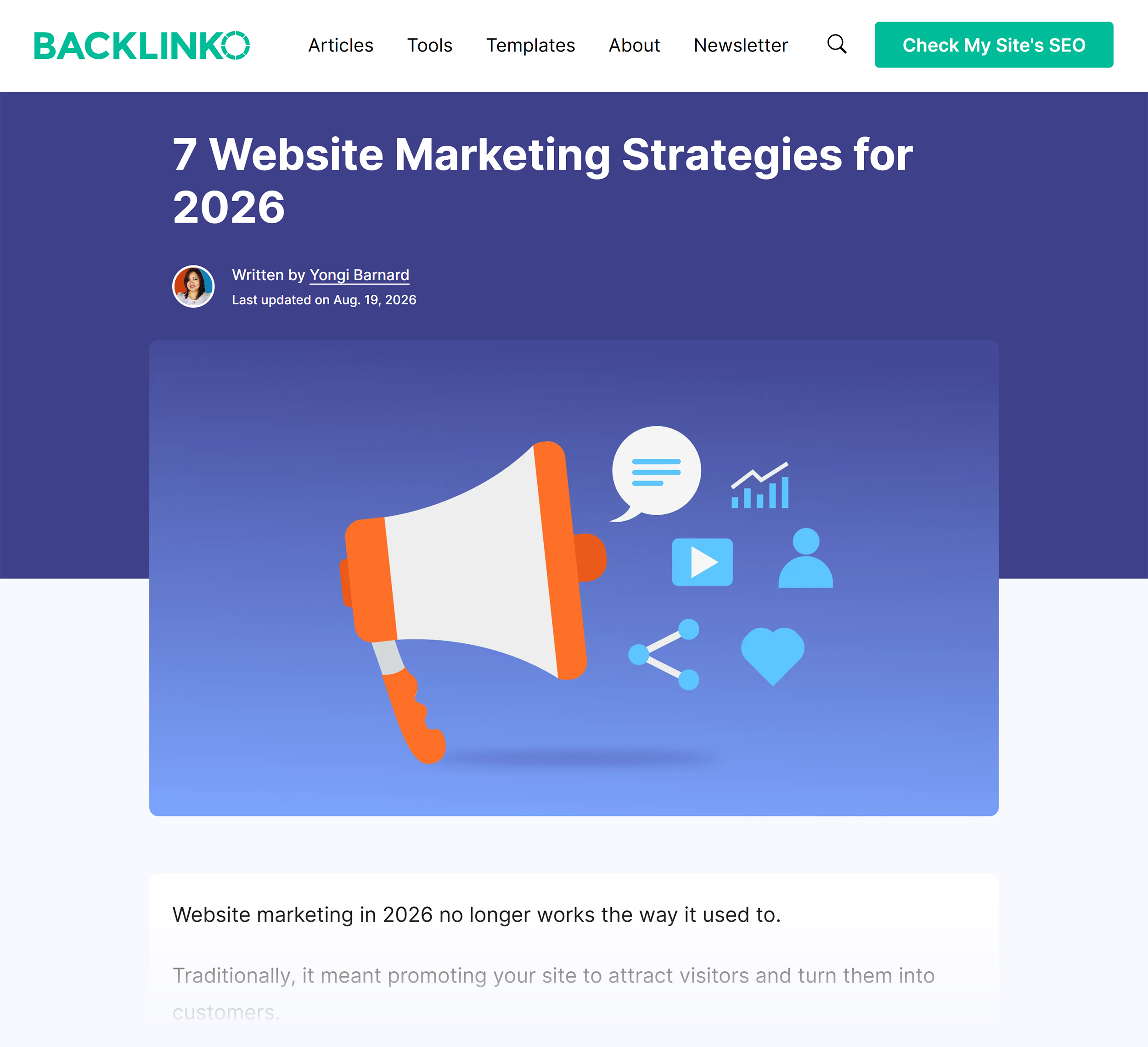 Backlinko &ndash; Website marketing