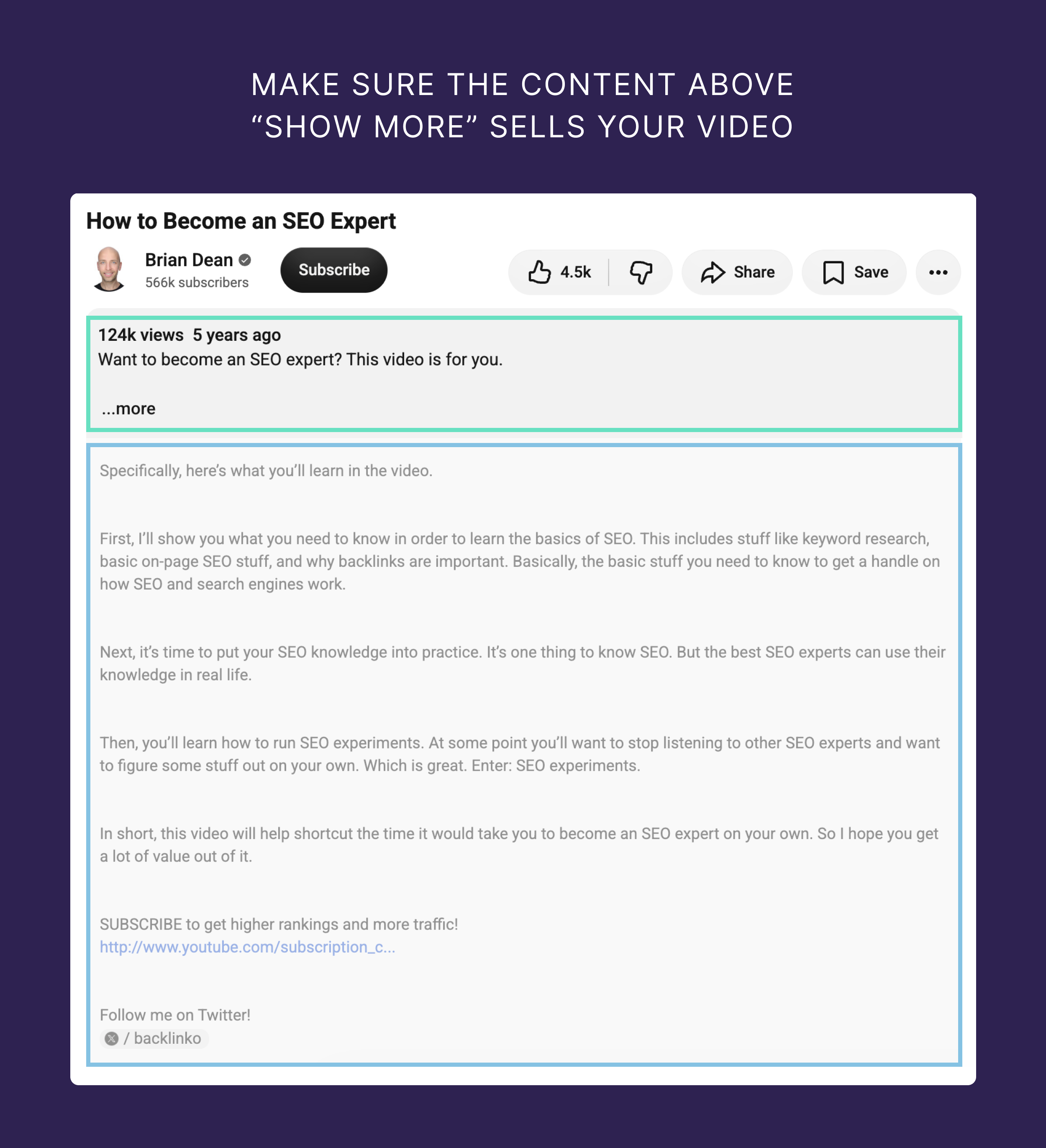 Content above "show more"