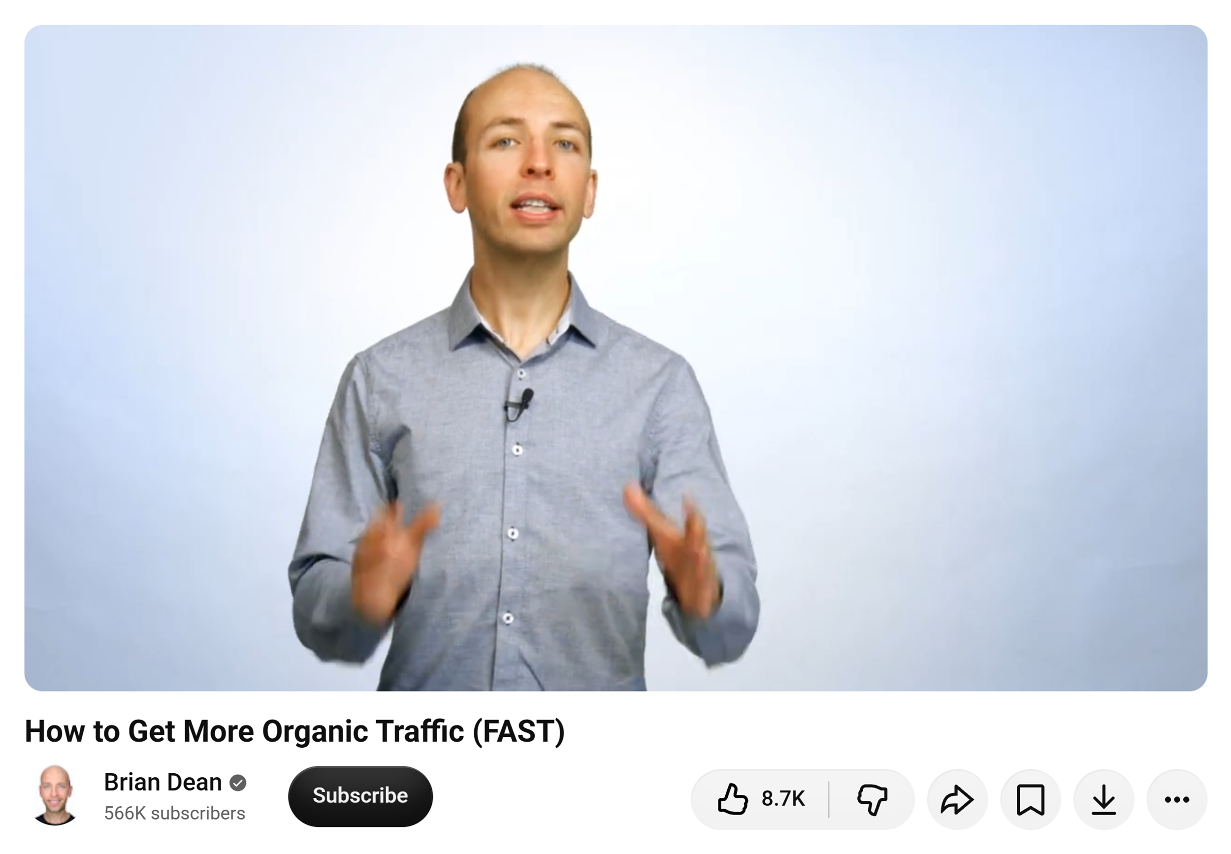 Get more organic traffic video