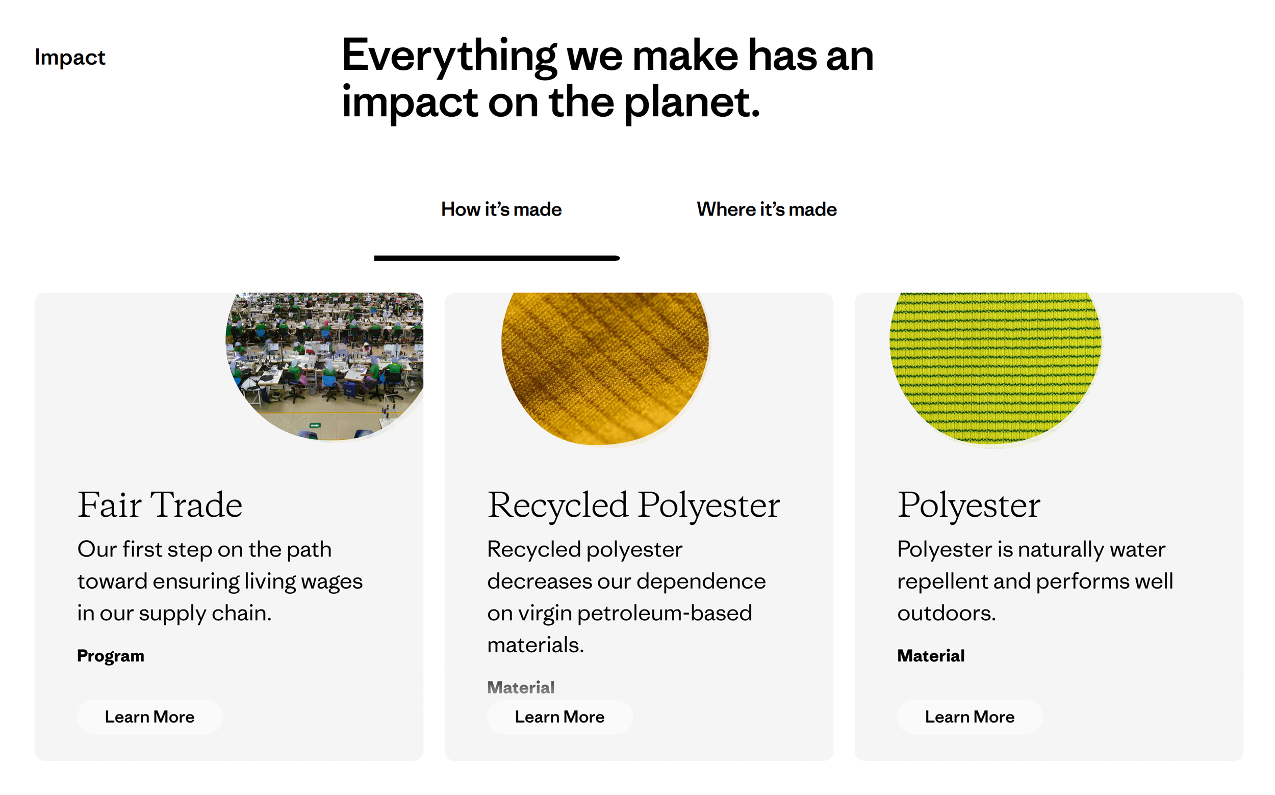 Patagonia &ndash; Impact
